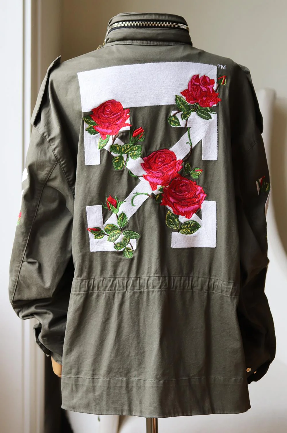 OFF-WHITE C/O VIRGIL ABLOH EMBROIDERED COTTON TWILL JACKET MEDIUM - Image 4