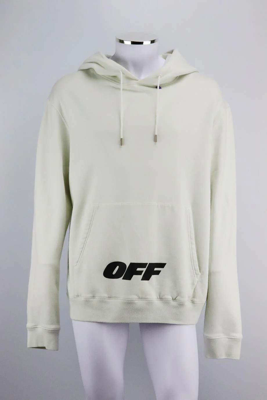 OFF-WHITE C/O VIRGIL ABLOH MEN'S PRINTED COTTON JERSEY HOODIE XLARGE - Image 2