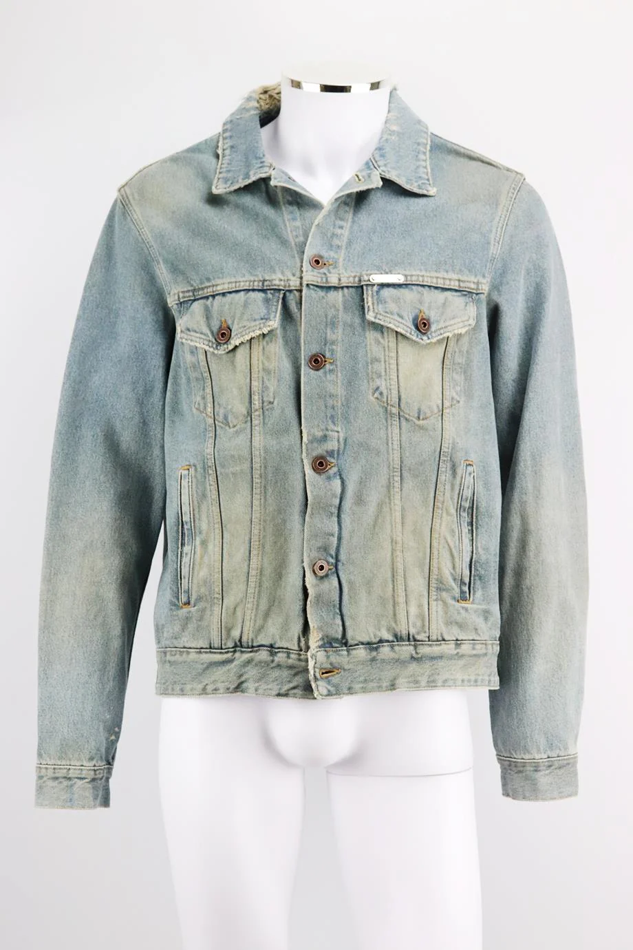 OFF-WHITE C/O VIRGIL ABLOH MEN'S PRINTED DENIM JACKET XLARGE - Image 3