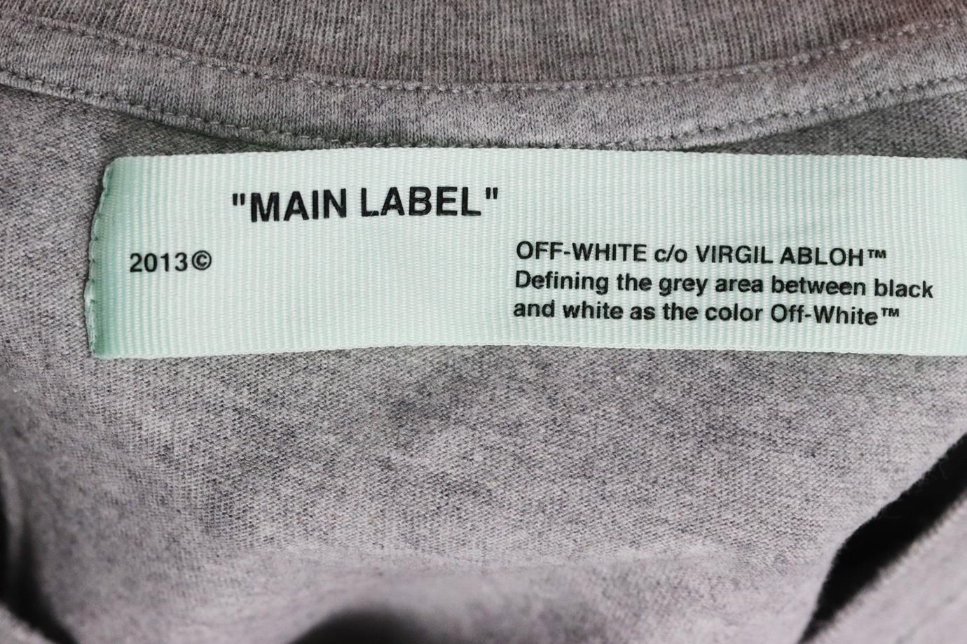 OFF-WHITE C/O VIRGIL ABLOH PRINTED COTTON JERSEY T-SHIRT SMALL - Image 5