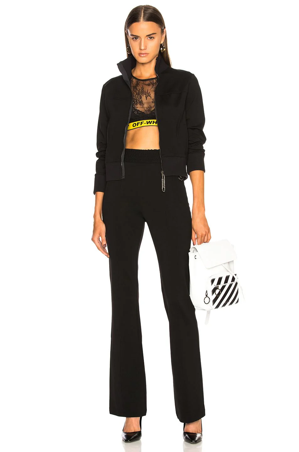 OFF-WHITE C/O VIRGIL ABLOH STRIPE JERSEY TRACK PANTS MEDIUM - Image 2