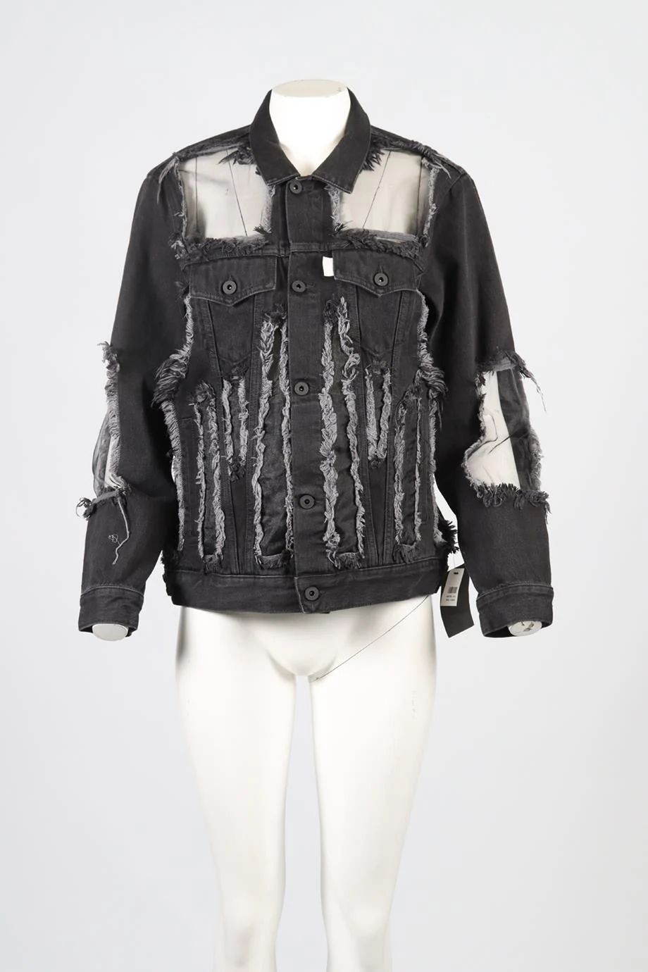 OFF-WHITE C/O VIRGIL ABLOH TULL AND DENIM JACKET XSMALL - Image 2