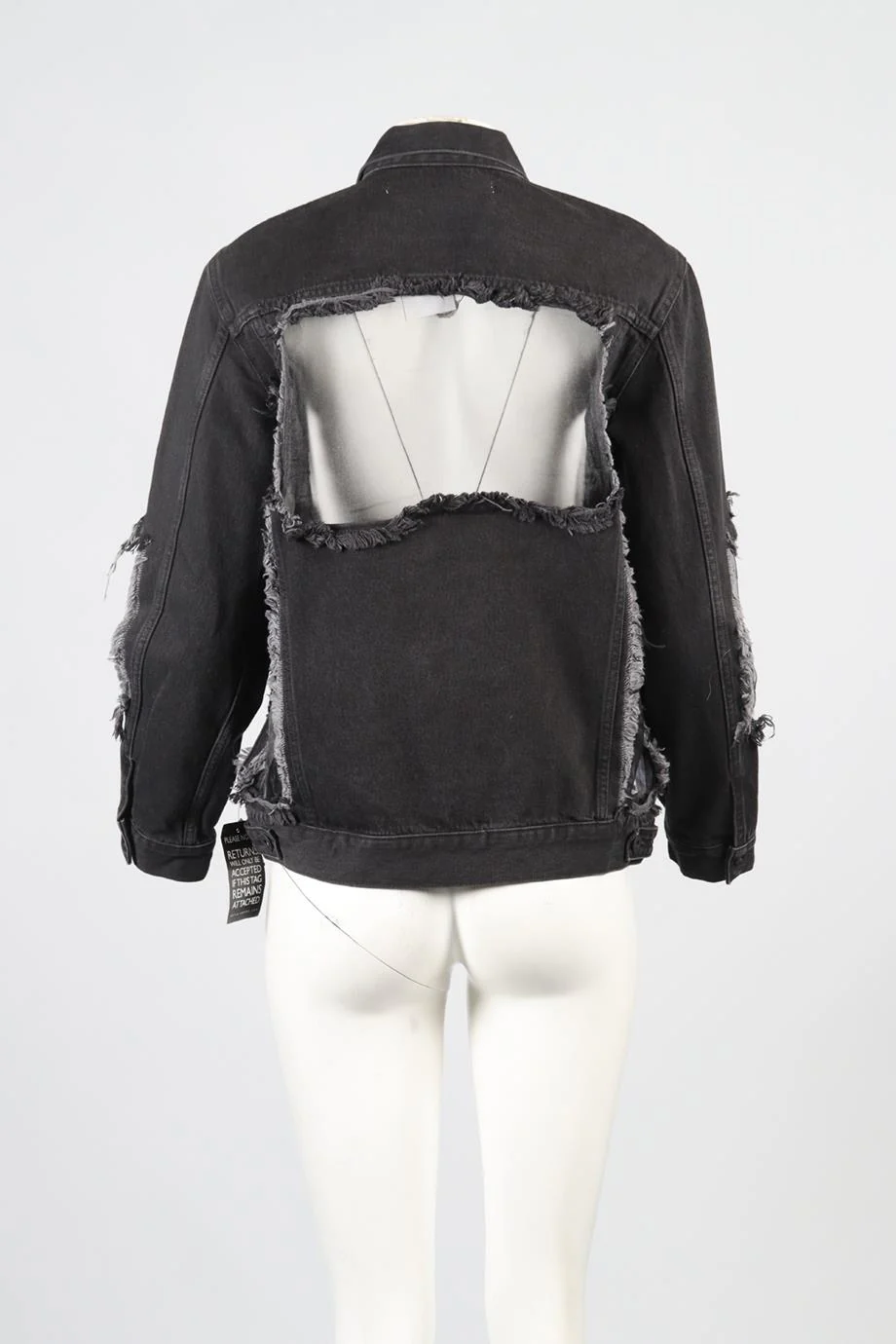 OFF-WHITE C/O VIRGIL ABLOH TULL AND DENIM JACKET XSMALL - Image 4