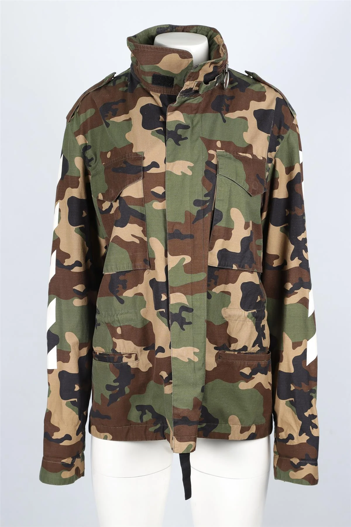 OFF-WHITE GREEN COTTON JACKET MEDIUM - Image 2