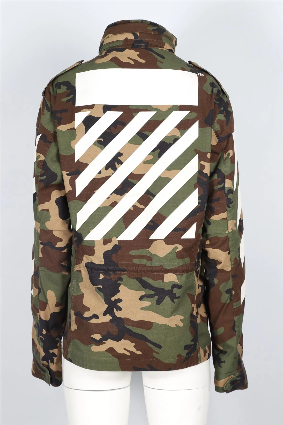 OFF-WHITE GREEN COTTON JACKET MEDIUM - Image 4