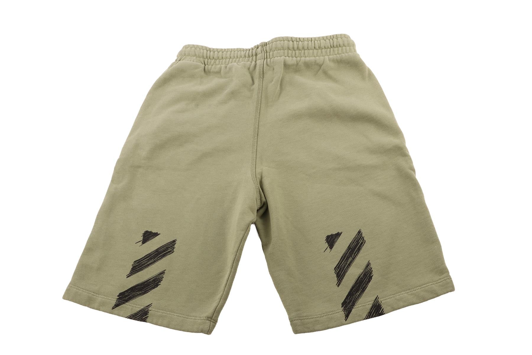 OFF-WHITE GREEN KIDS BOYS SHORTS 10 YEARS - Image 4