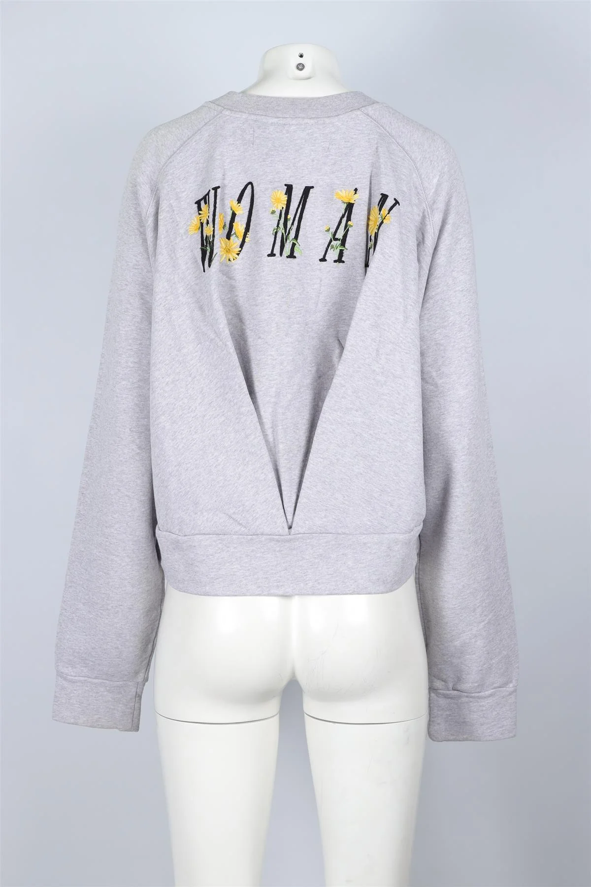 OFF-WHITE GREY COTTON SWEATSHIRT MEDIUM - Image 4