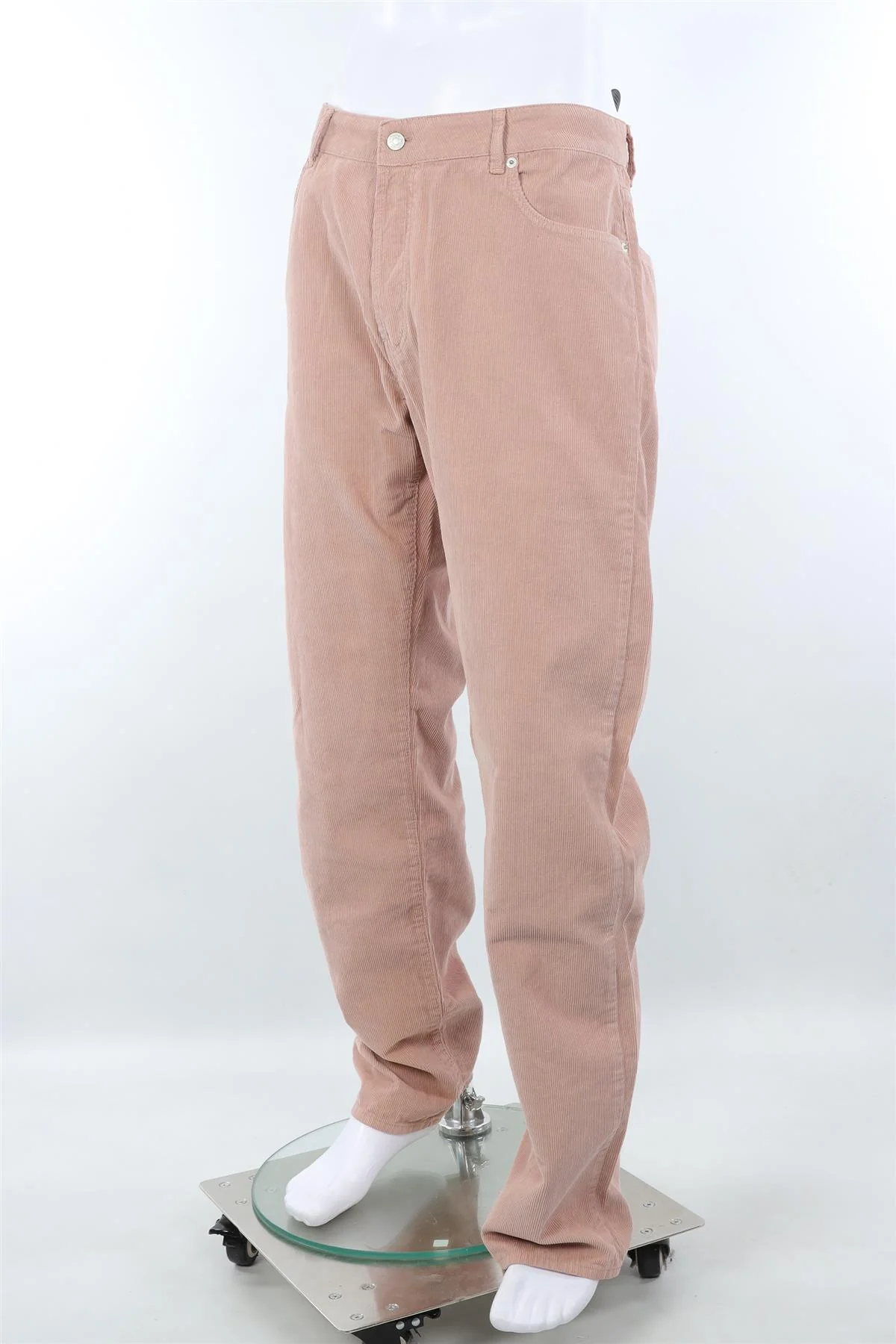 OFFICINE GENERALE PINK MEN'S CORDUROY STRAIGHT LEG PANTS UK 36 - Image 3