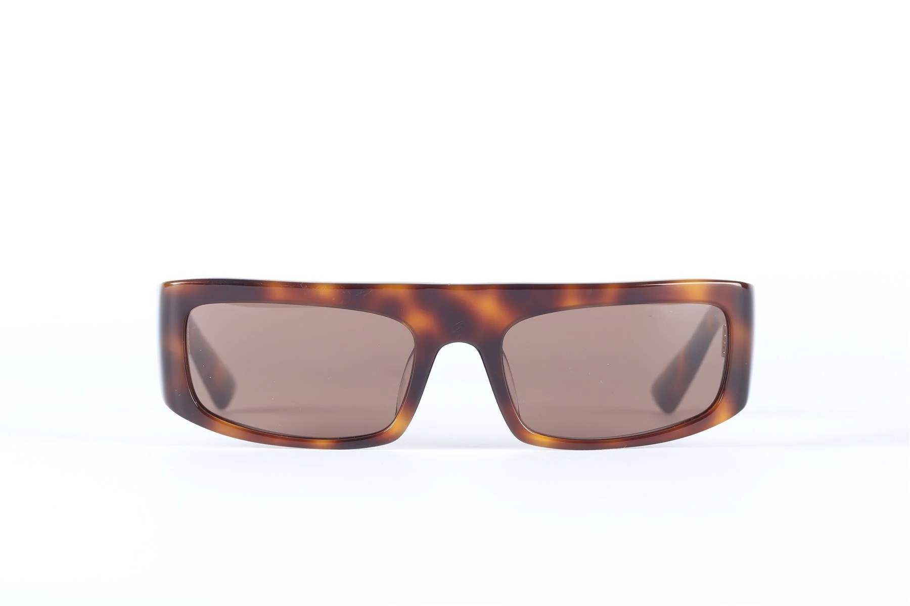 OLIVER PEOPLES + KHAITE BROWN RECTANGLE FRAME ACETATE SUNGLASSES - Image 3