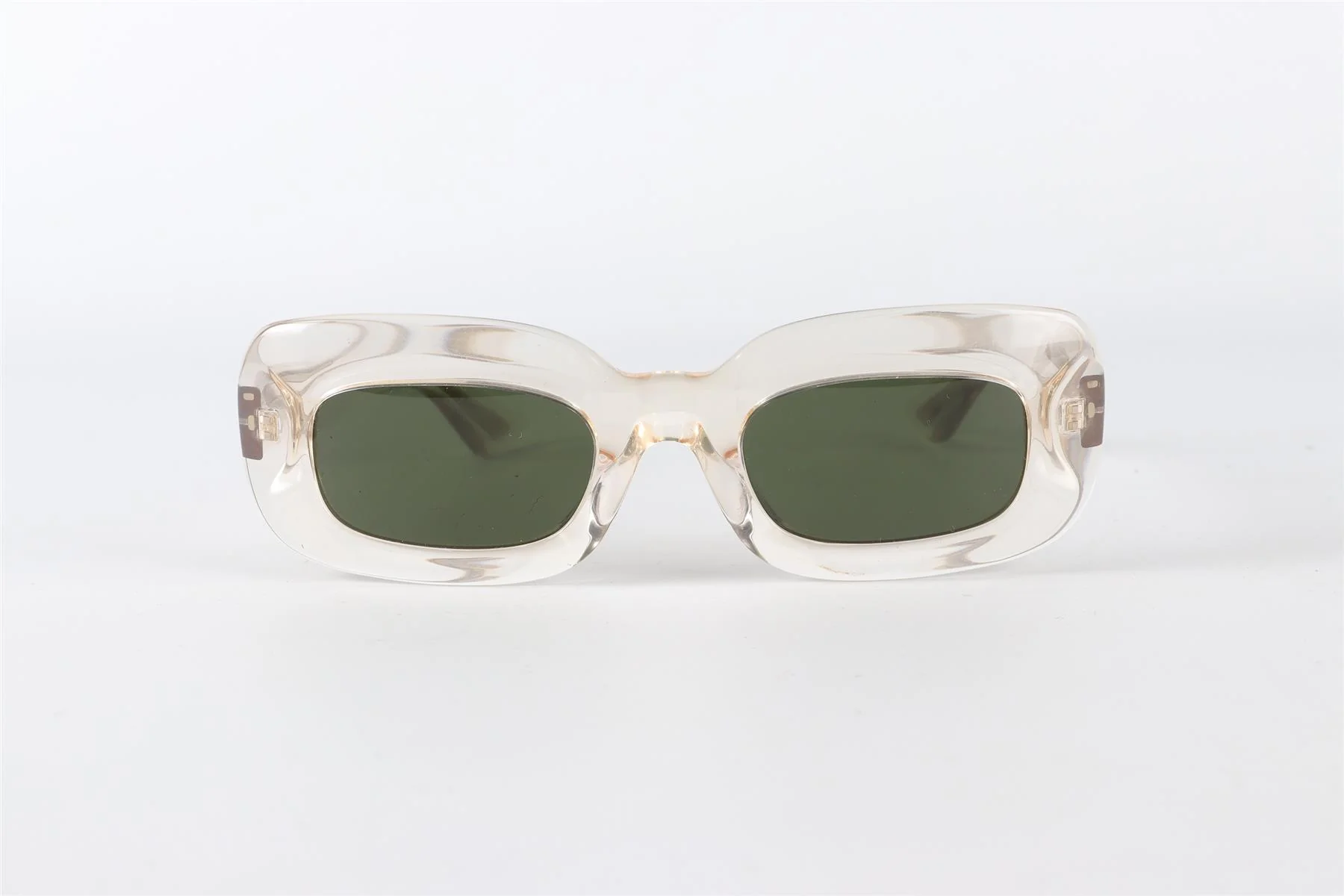 OLIVER PEOPLES + KHAITE NEUTRALS RECTANGLE FRAME ACETATE SUNGLASSES - Image 3