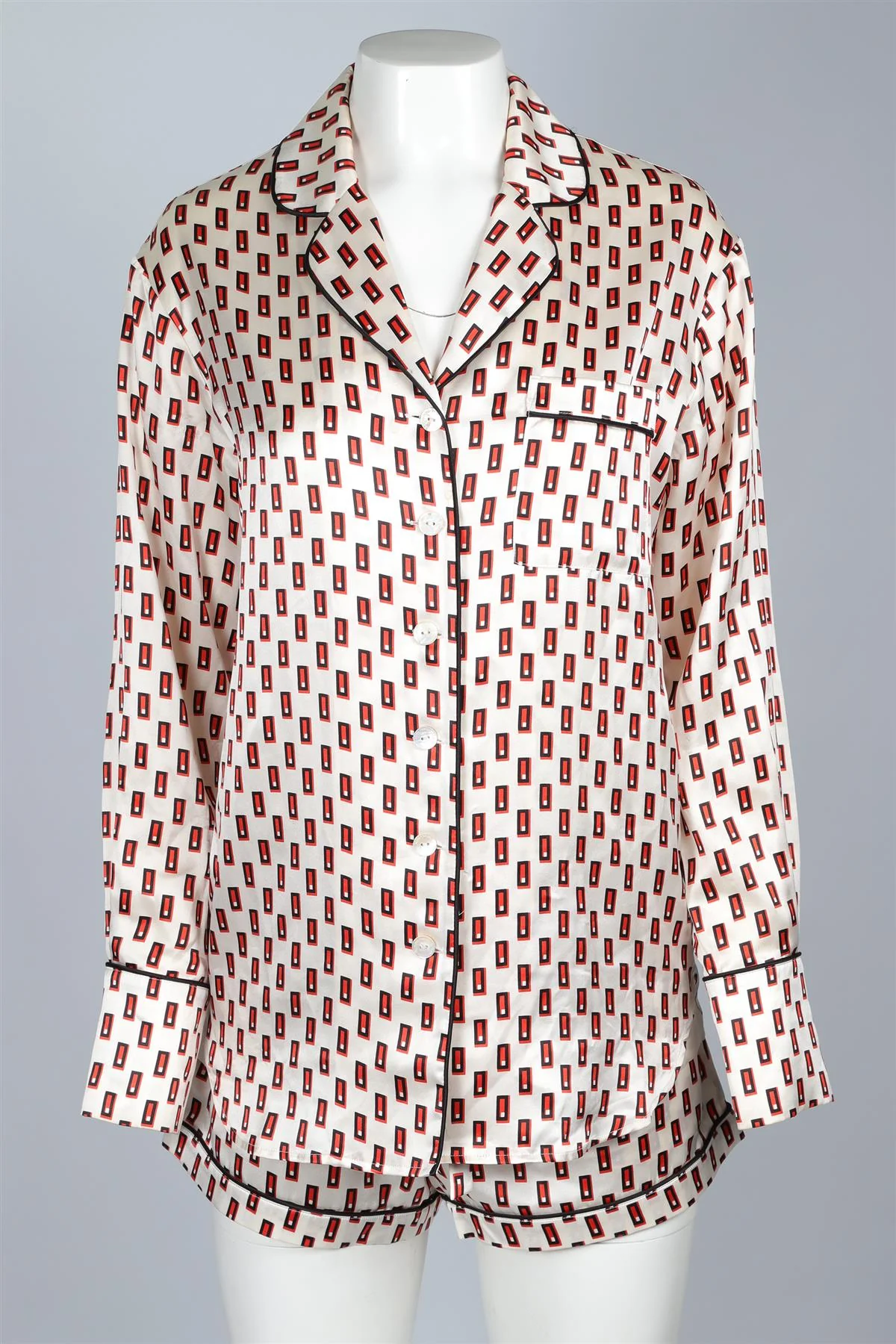 OLIVIA VON HALLE MULTI SILK PYJAMA SET US 2 UK 6 - Image 2