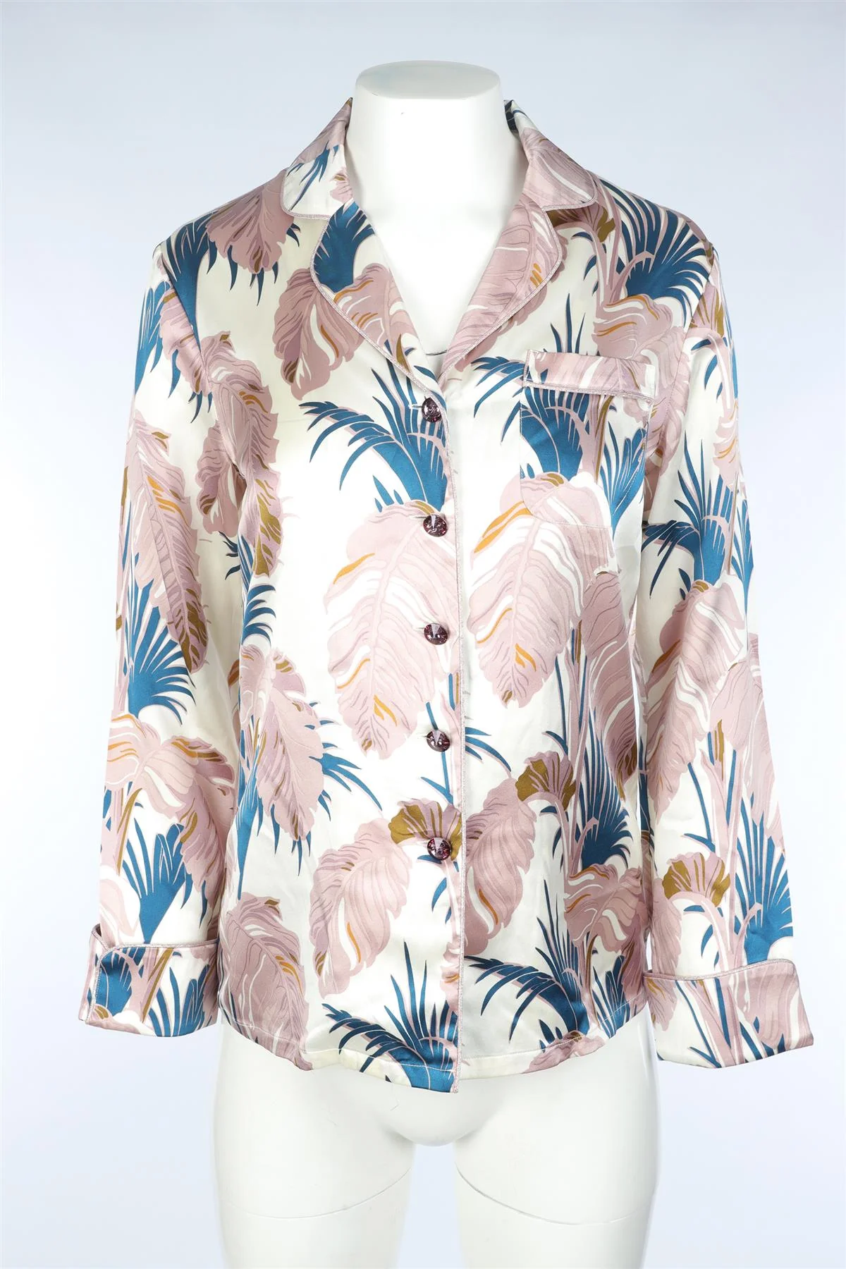 OLIVIA VON HALLE MULTI SILK SHIRT UK 8 - Image 2