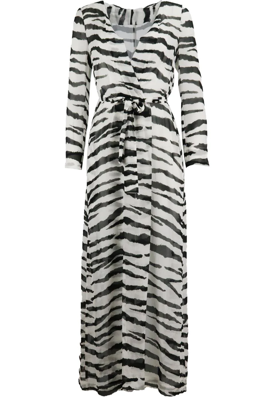 ON THE ISLAND BELTED PRINTED SILK ROBE IT 40 UK 8