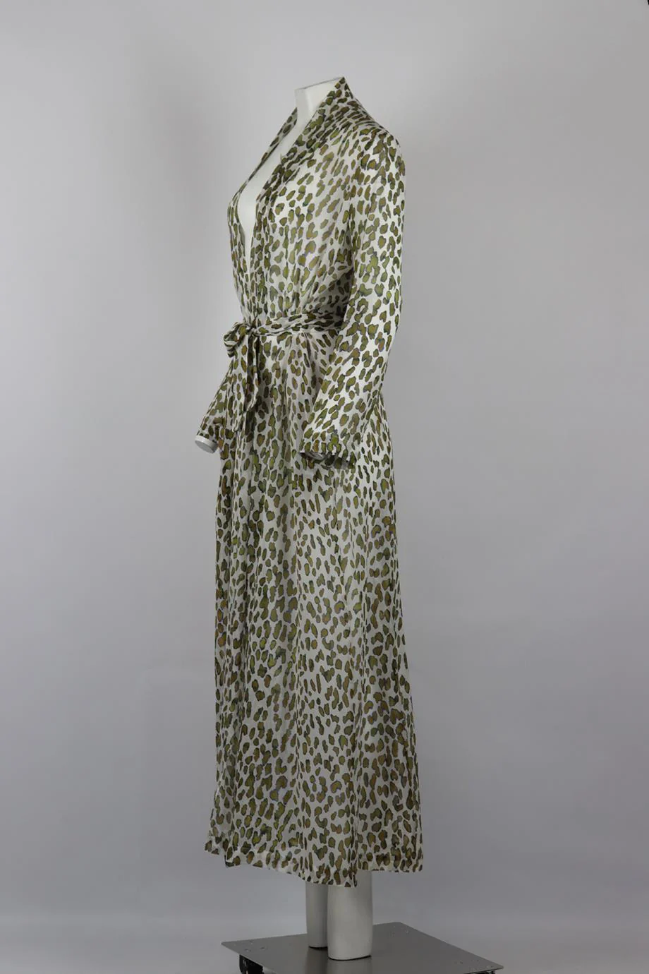 ON THE ISLAND BELTED PRINTED SILK ROBE IT 40 UK 8 - Image 3