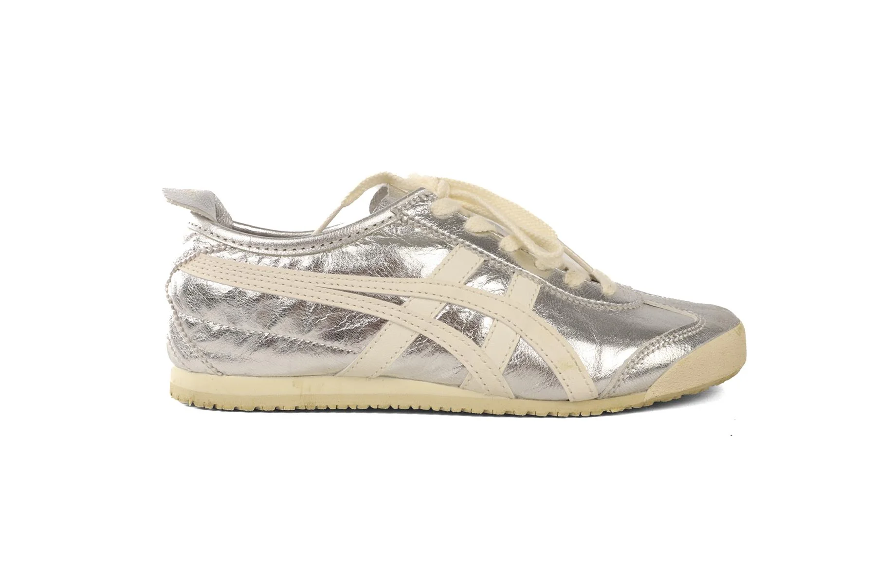 ONITSUKA TIGER SILVER MEXICO 66 SILVER OFF WHITE SNEAKERS EU 38 UK 4.5 US 5.5 - Image 2