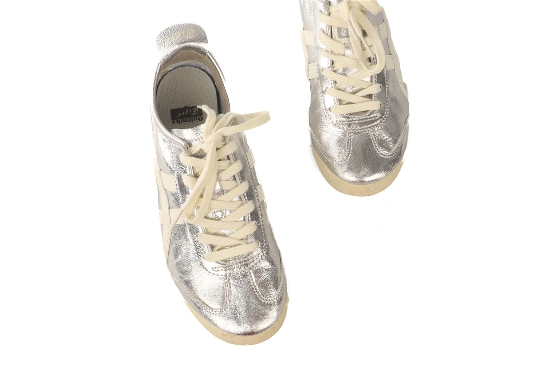 ONITSUKA TIGER SILVER MEXICO 66 SILVER OFF WHITE SNEAKERS EU 38 UK 4.5 US 5.5 - Image 4