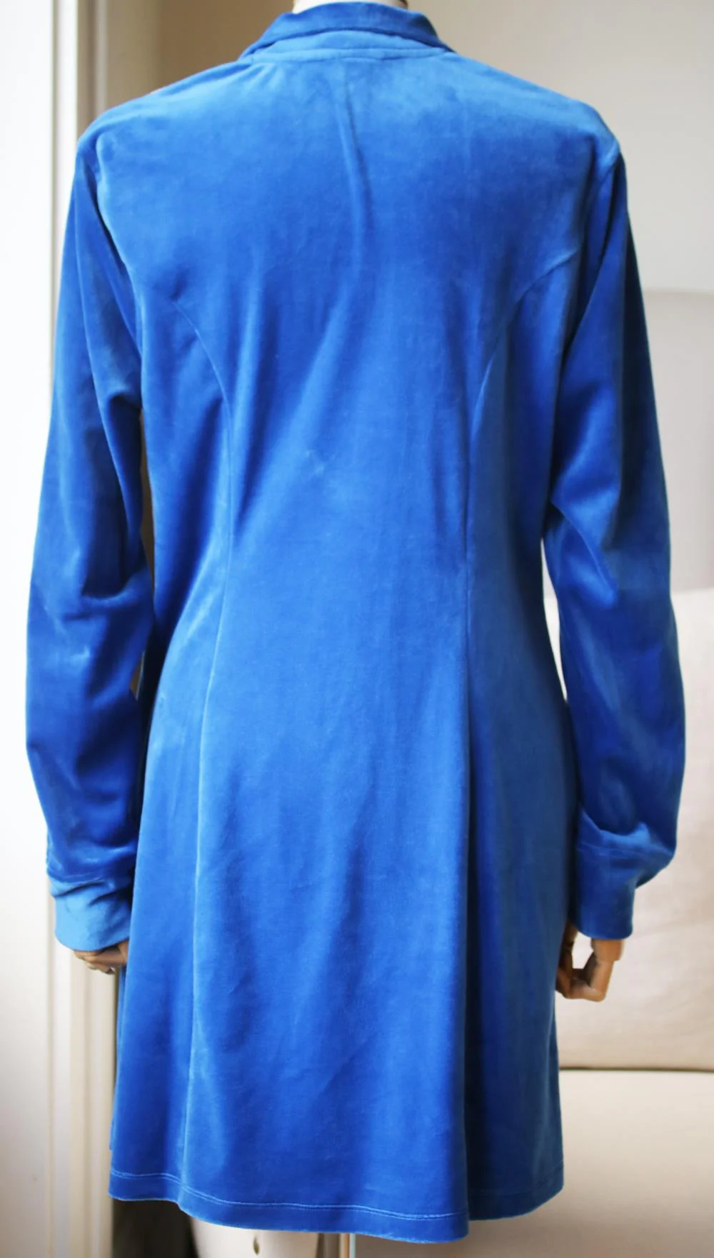 OPENING CEREMONY INTARSIA TRIMMED VELOUR MINI DRESS LARGE - Image 4