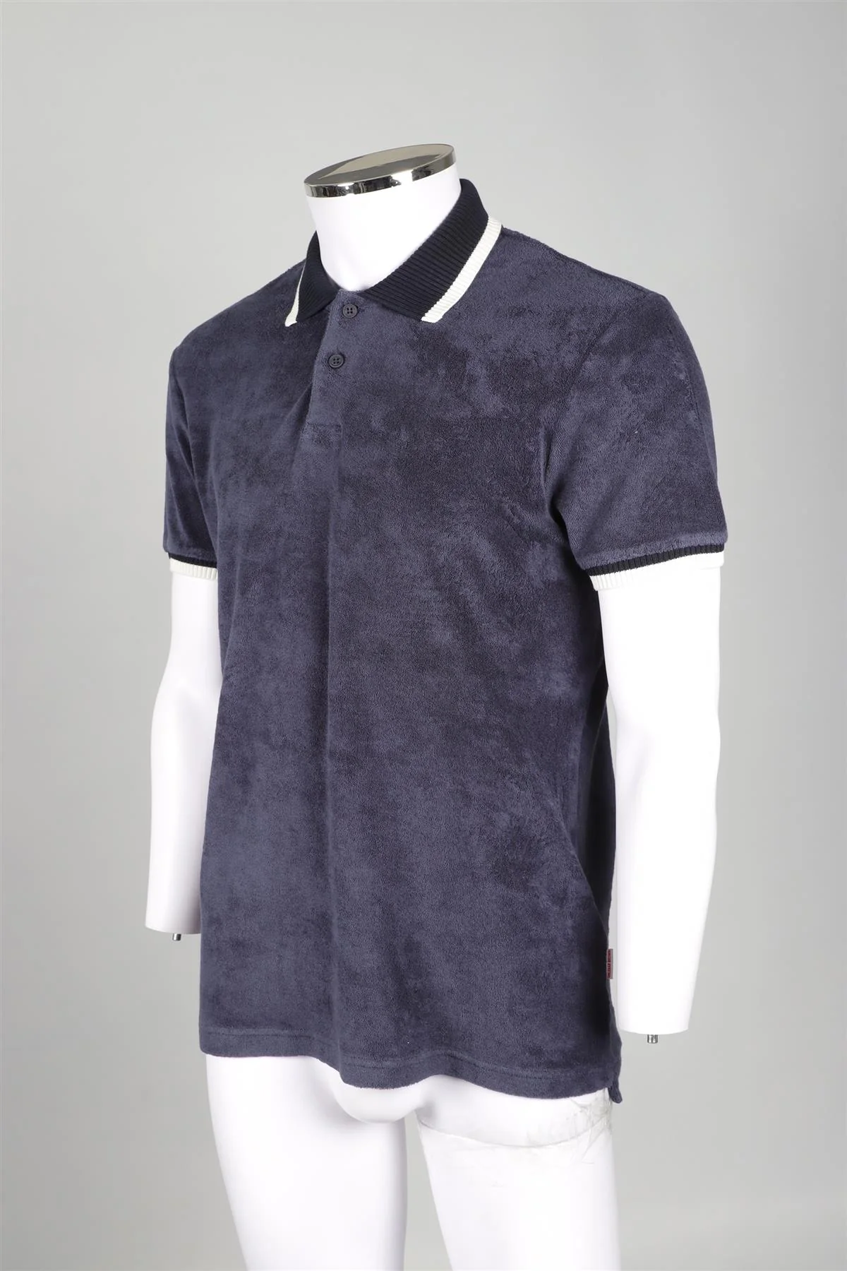 ORLEBAR BROWN NAVY MEN'S COTTON POLO SHIRT MEDIUM - Image 3