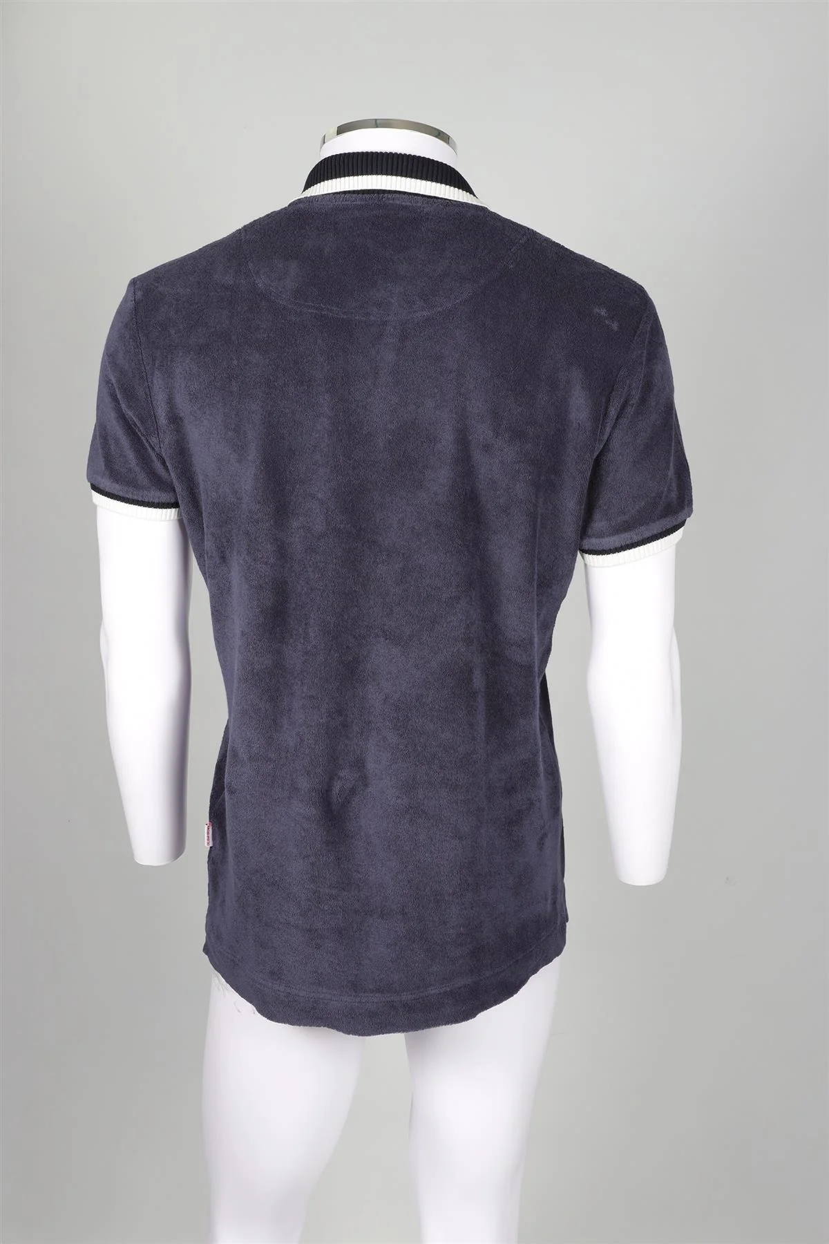 ORLEBAR BROWN NAVY MEN'S COTTON POLO SHIRT MEDIUM - Image 4