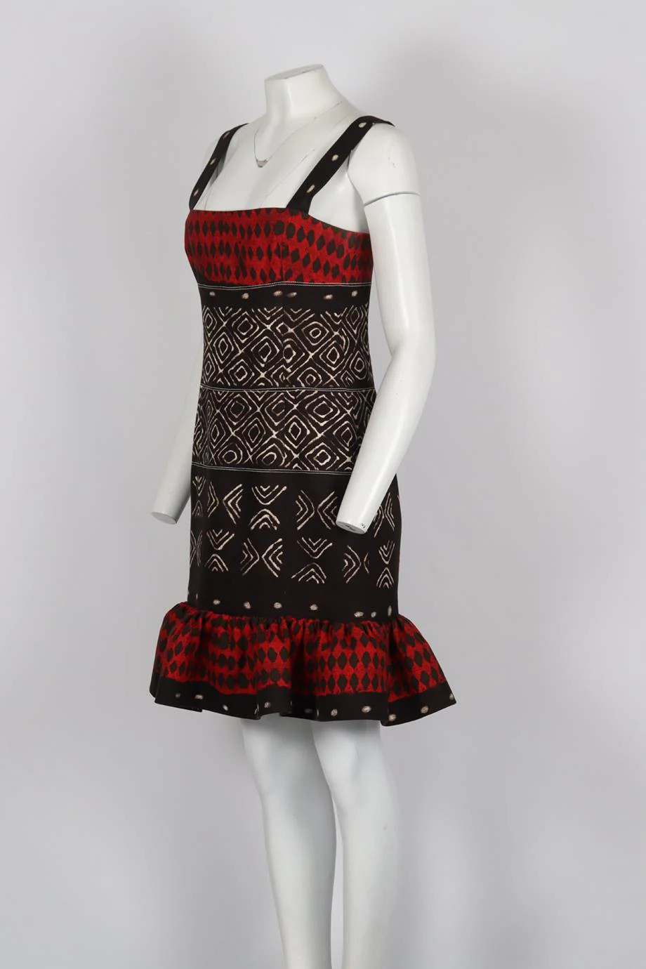 OSCAR DE LA RENTA 2008 PRINTED COTTON BLEND DRESS US 6 UK 10 - Image 3