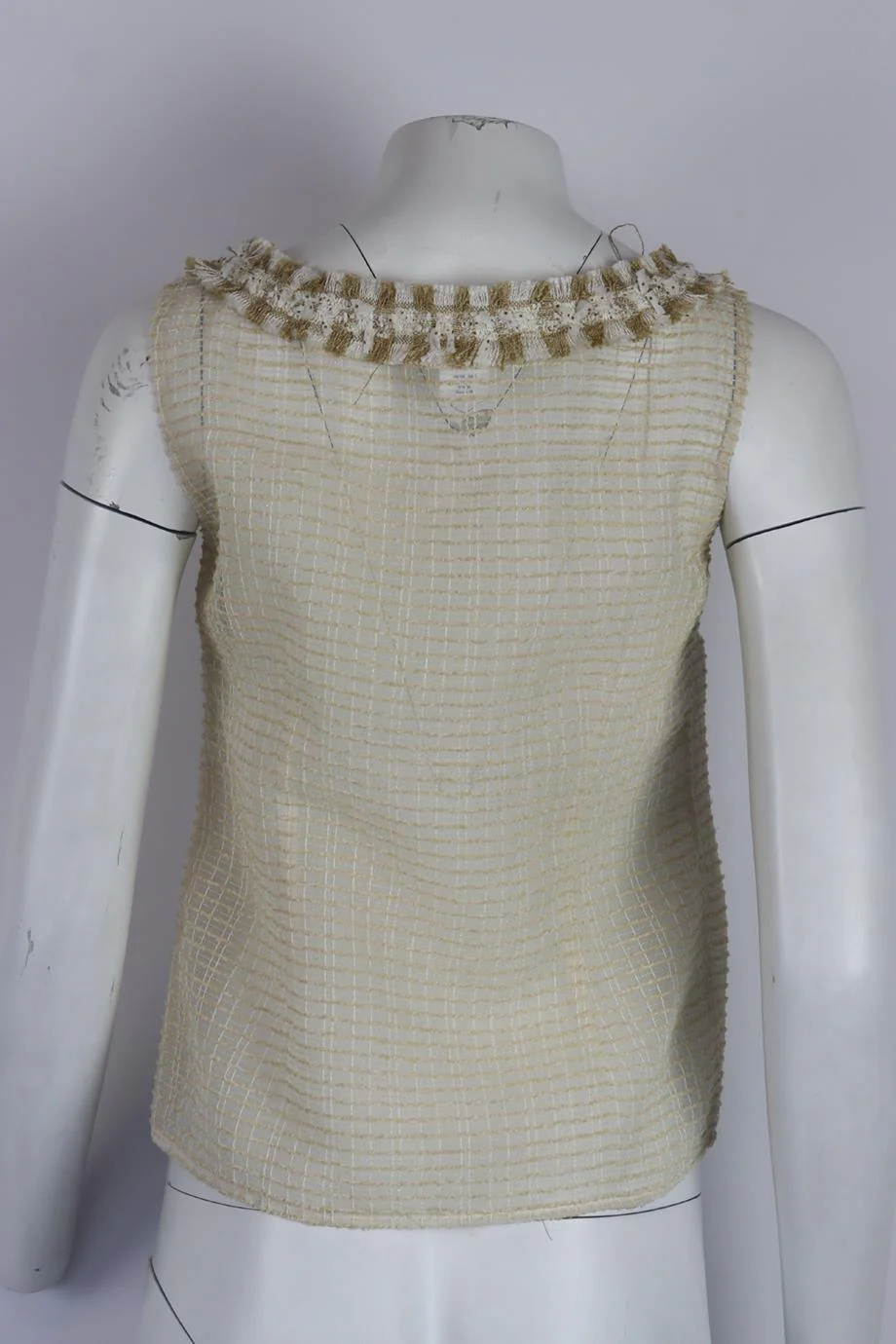OSCAR DE LA RENTA 2012 EMBROIDERED GAUZE TOP US 2 UK 6 - Image 4