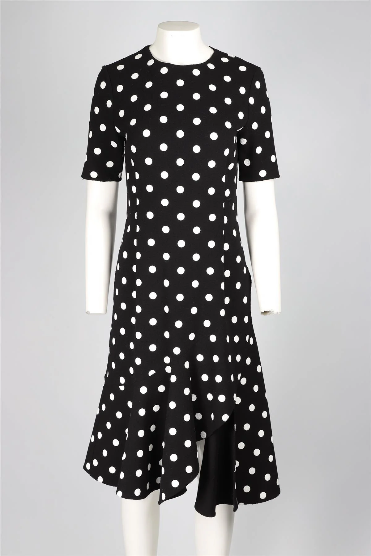 OSCAR DE LA RENTA BLACK 2019 WOOL MIDI DRESS US 8 UK 12 - Image 2