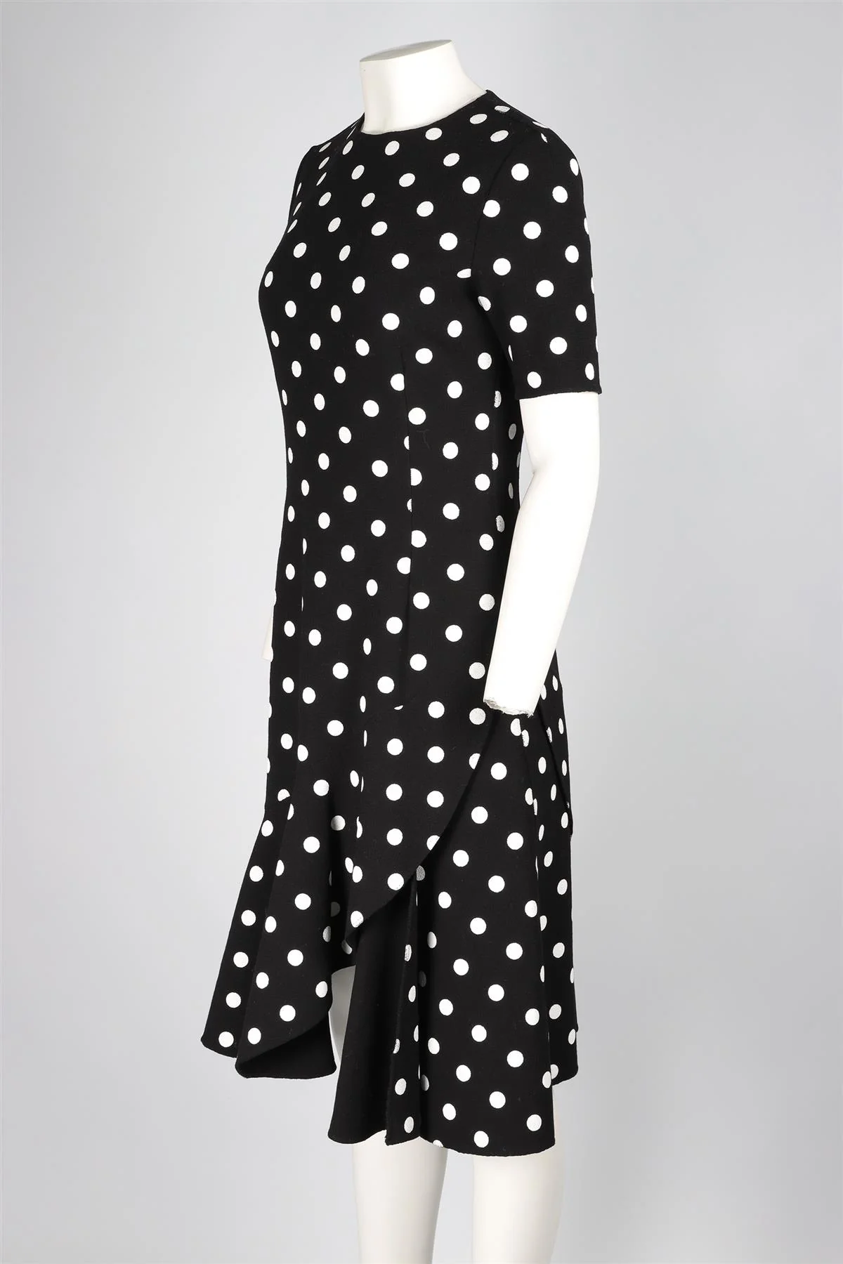 OSCAR DE LA RENTA BLACK 2019 WOOL MIDI DRESS US 8 UK 12 - Image 3