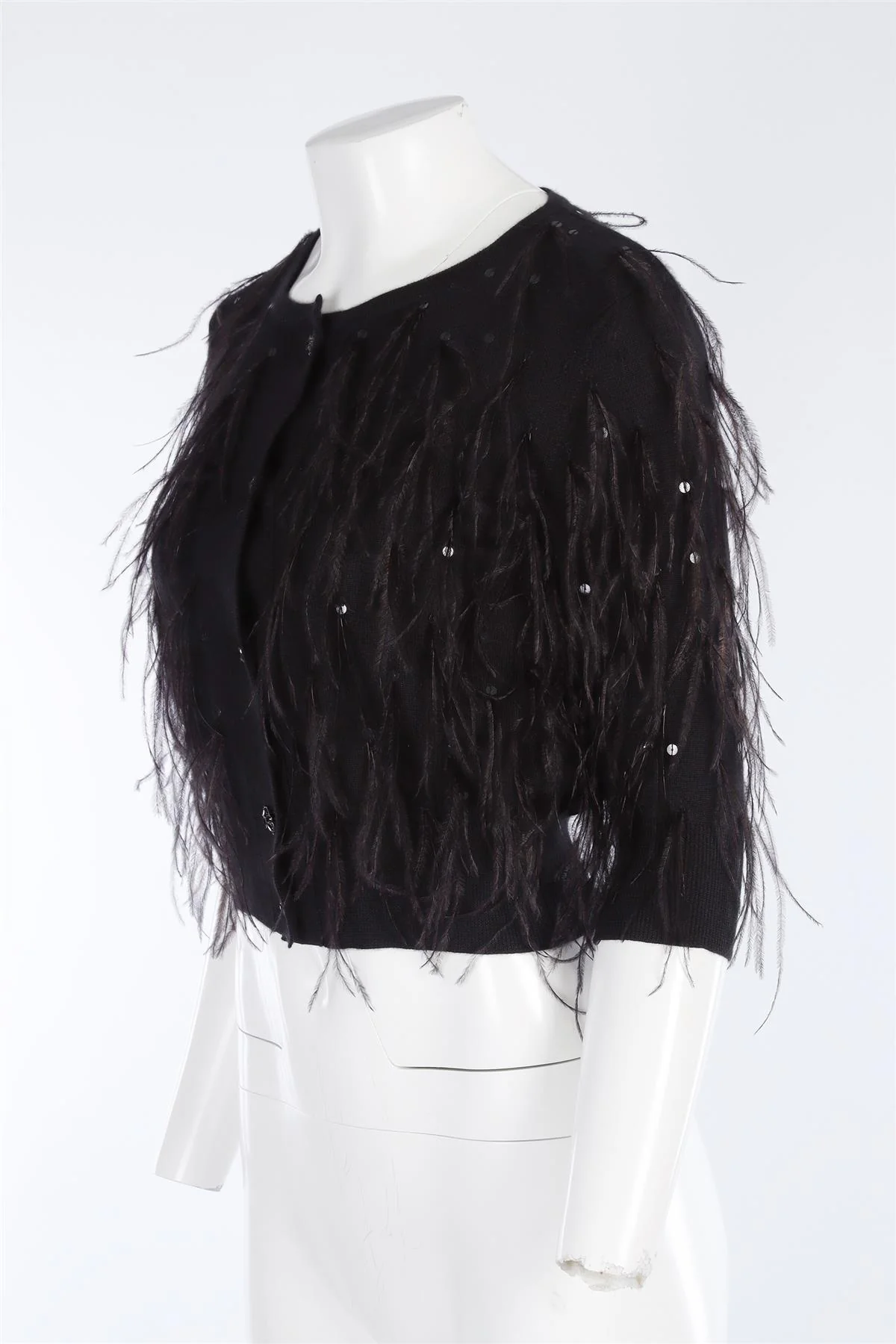OSCAR DE LA RENTA BLACK 2021 CASHMERE CARDIGAN XSMALL - Image 3