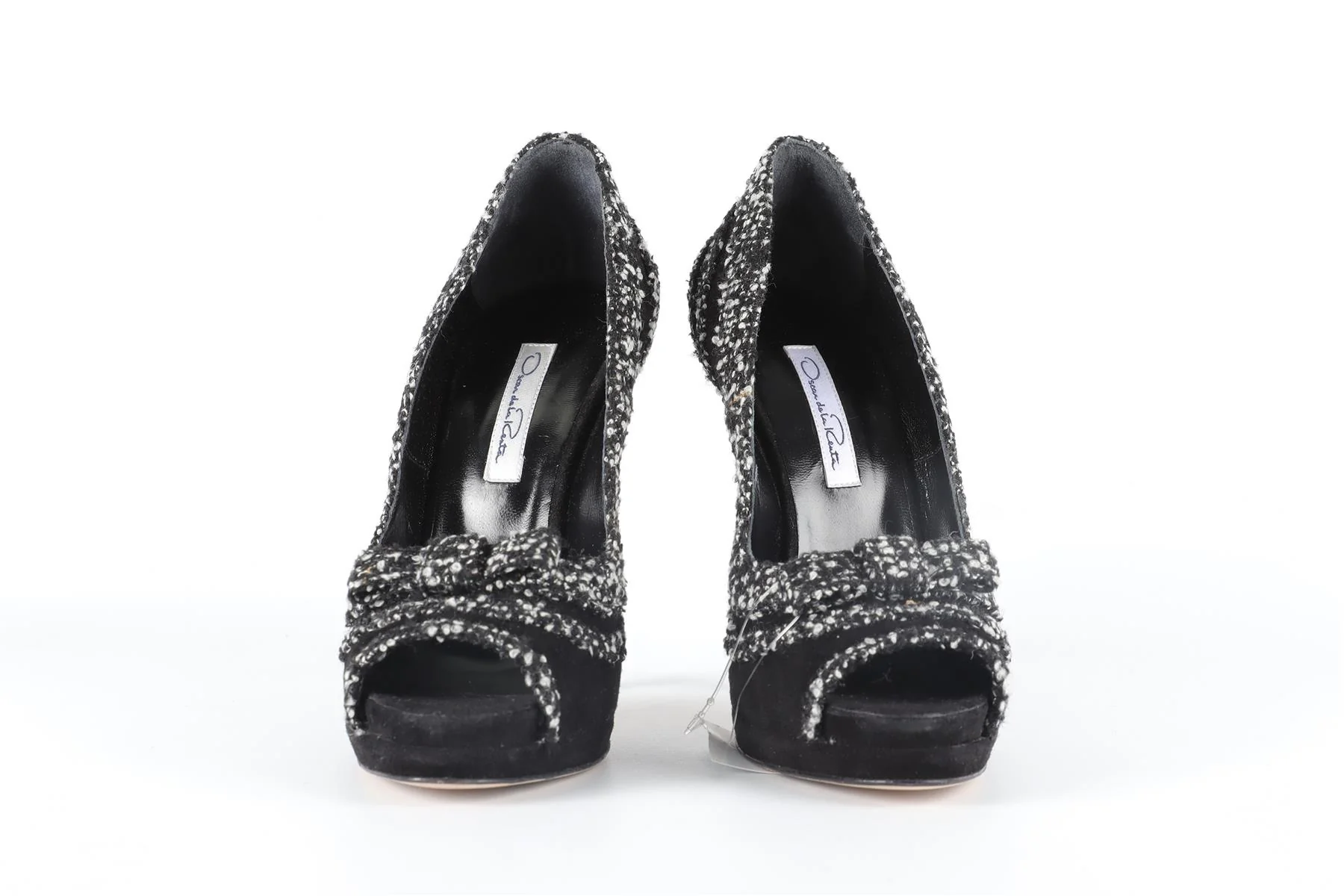 OSCAR DE LA RENTA BLACK SUEDE PUMPS EU 38.5 UK 5.5 US 8.5 - Image 3