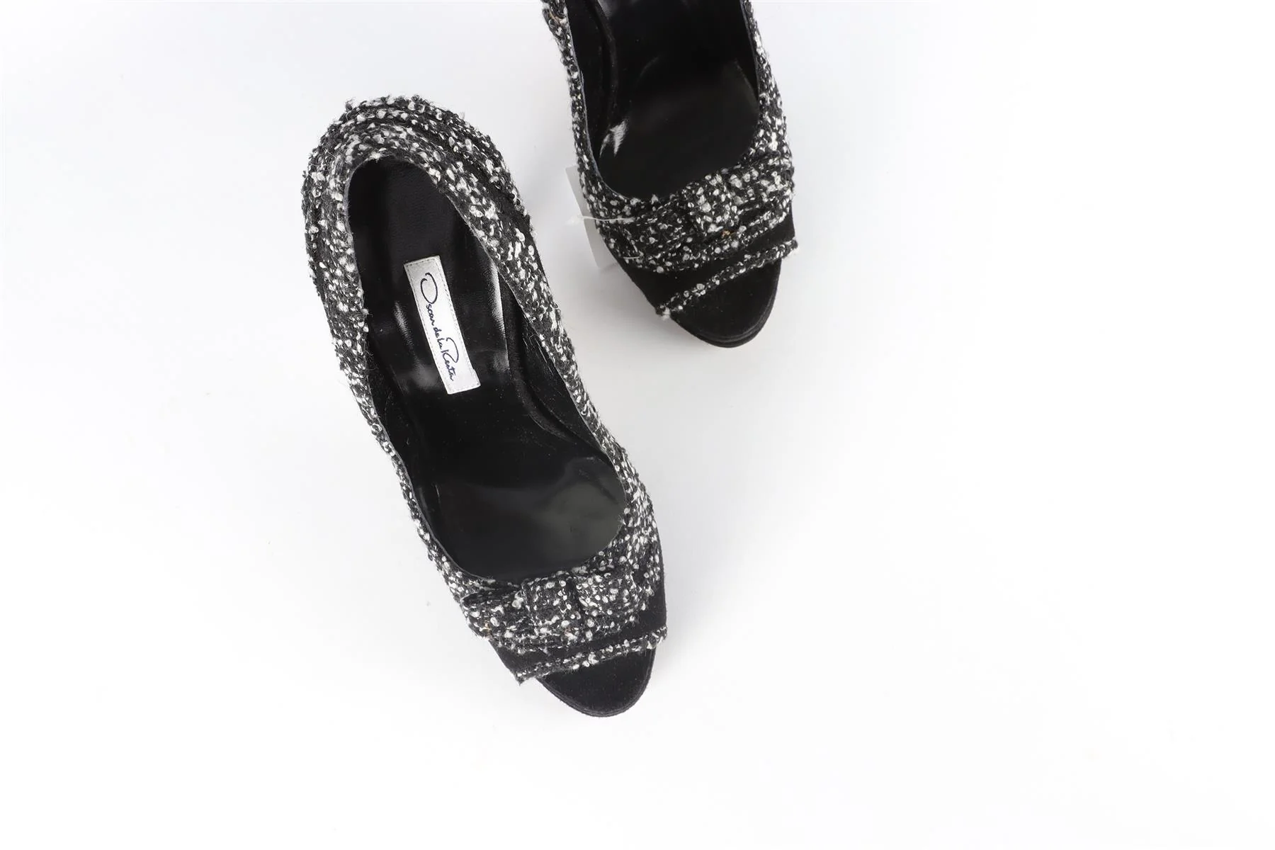 OSCAR DE LA RENTA BLACK SUEDE PUMPS EU 38.5 UK 5.5 US 8.5 - Image 4