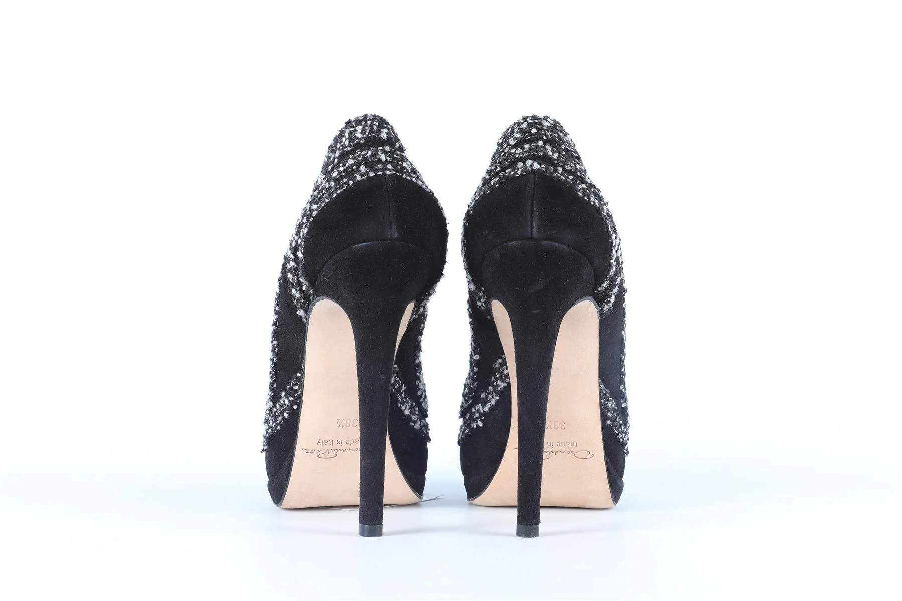 OSCAR DE LA RENTA BLACK SUEDE PUMPS EU 38.5 UK 5.5 US 8.5 - Image 5