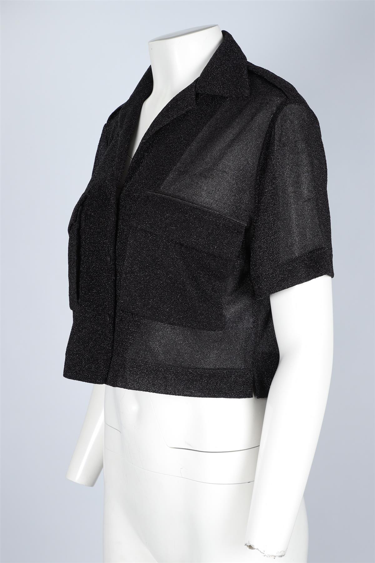 OSEREE BLACK KNIT SHIRT SMALL/MEDIUM - Image 3