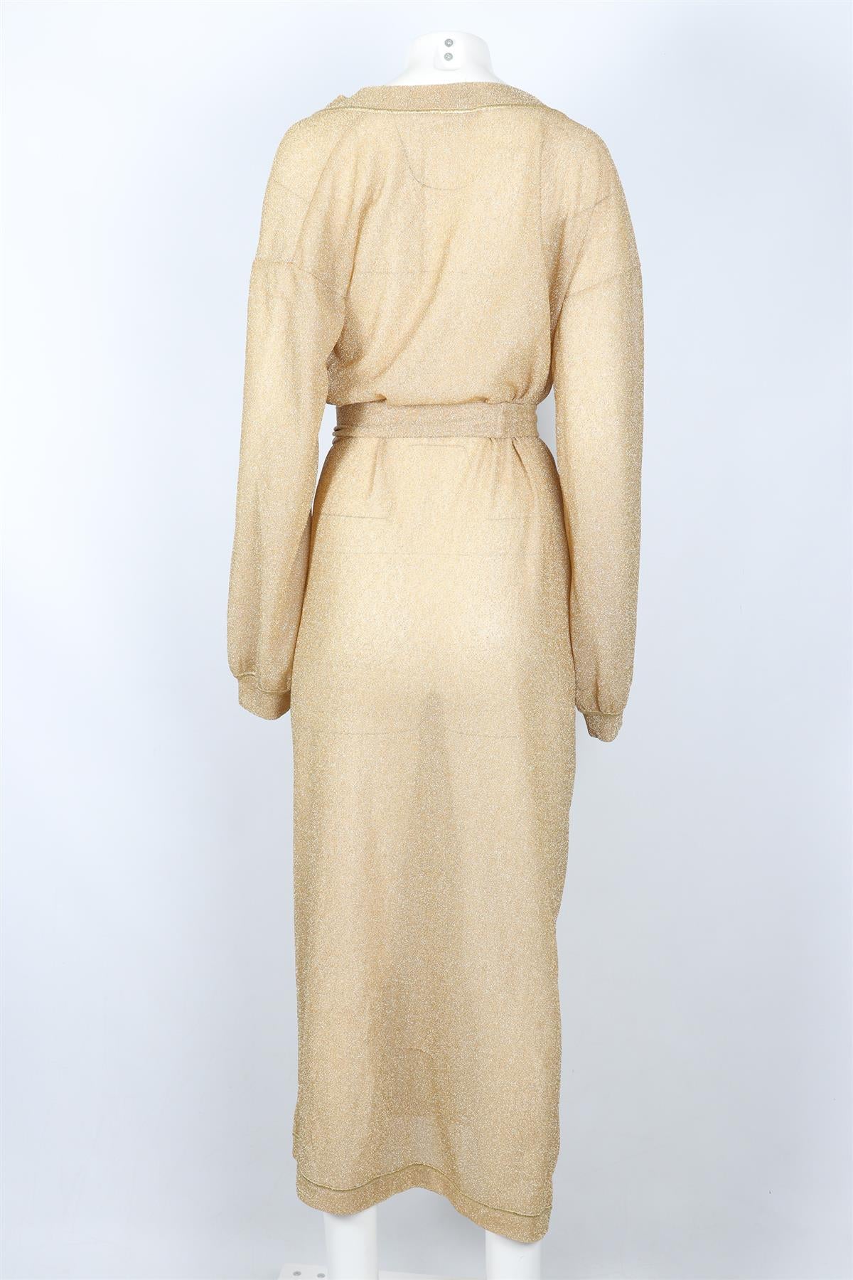 OSÉREE GOLD BELTED KNIT ROBE ONE SIZE - Image 4