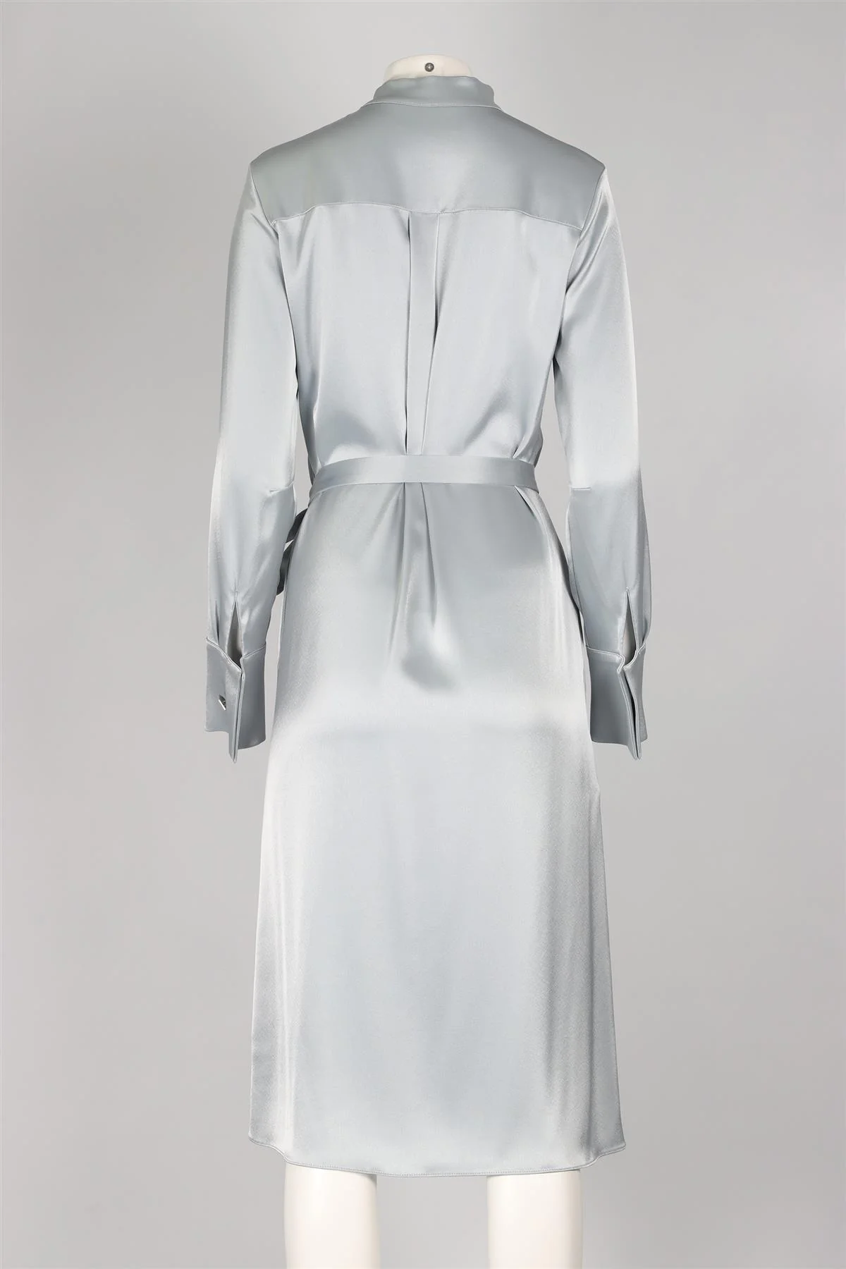 OSMAN LONDON BLUE SATIN MIDI DRESS UK 10 - Image 4