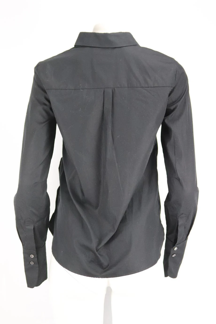 OSMAN RUFFLED COTTON SHIRT UK 10 - Image 4