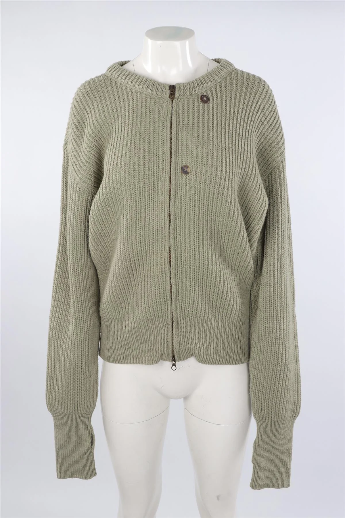 OUR LEGACY GREEN MEN'S WOOL CARDIGAN IT 50 - Image 2