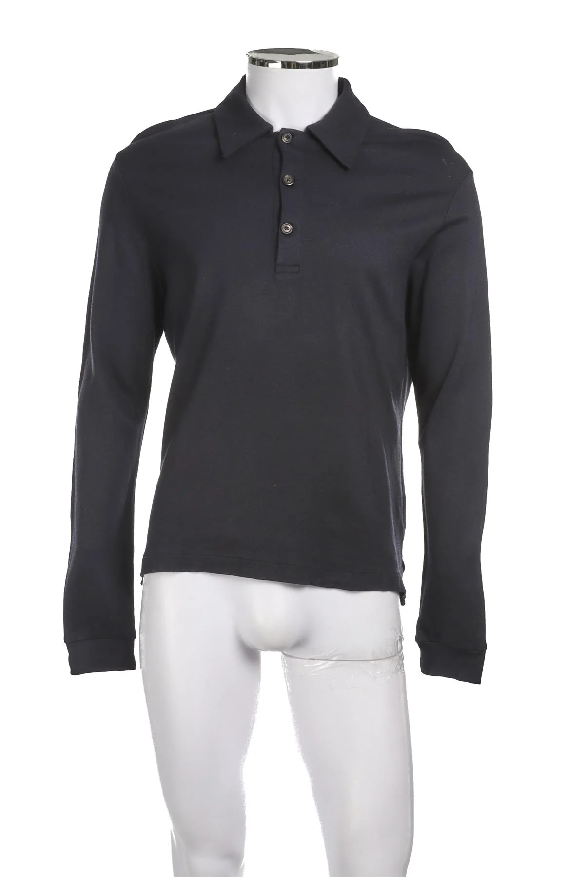 OUR LEGACY NAVY MENS JERSEY POLO TOP IT 46 UK 36 - Image 2