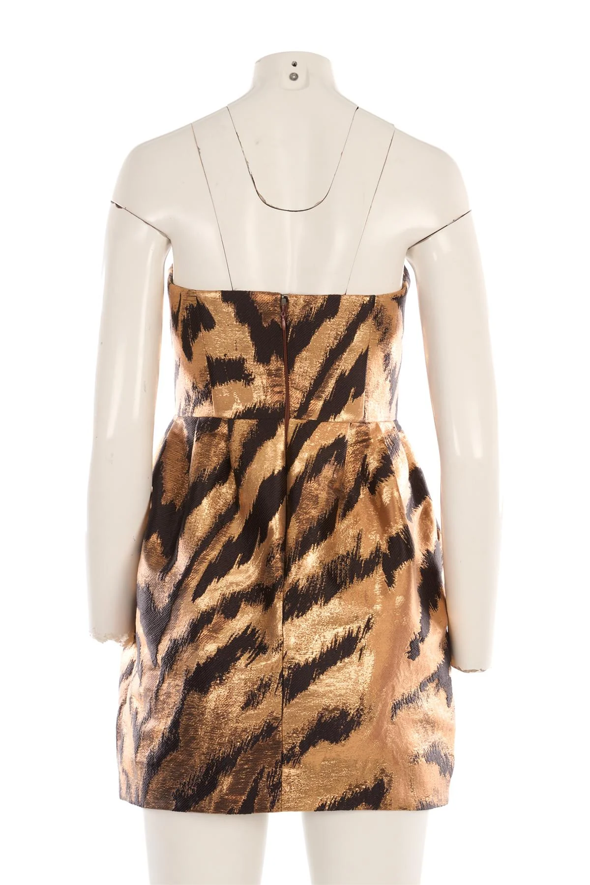 P.A.R.O.S.H GOLD MINI DRESS SMALL - Image 4
