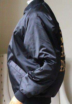 PABLO BLACK SATIN BOMBER JACKET MEDIUM - Image 5