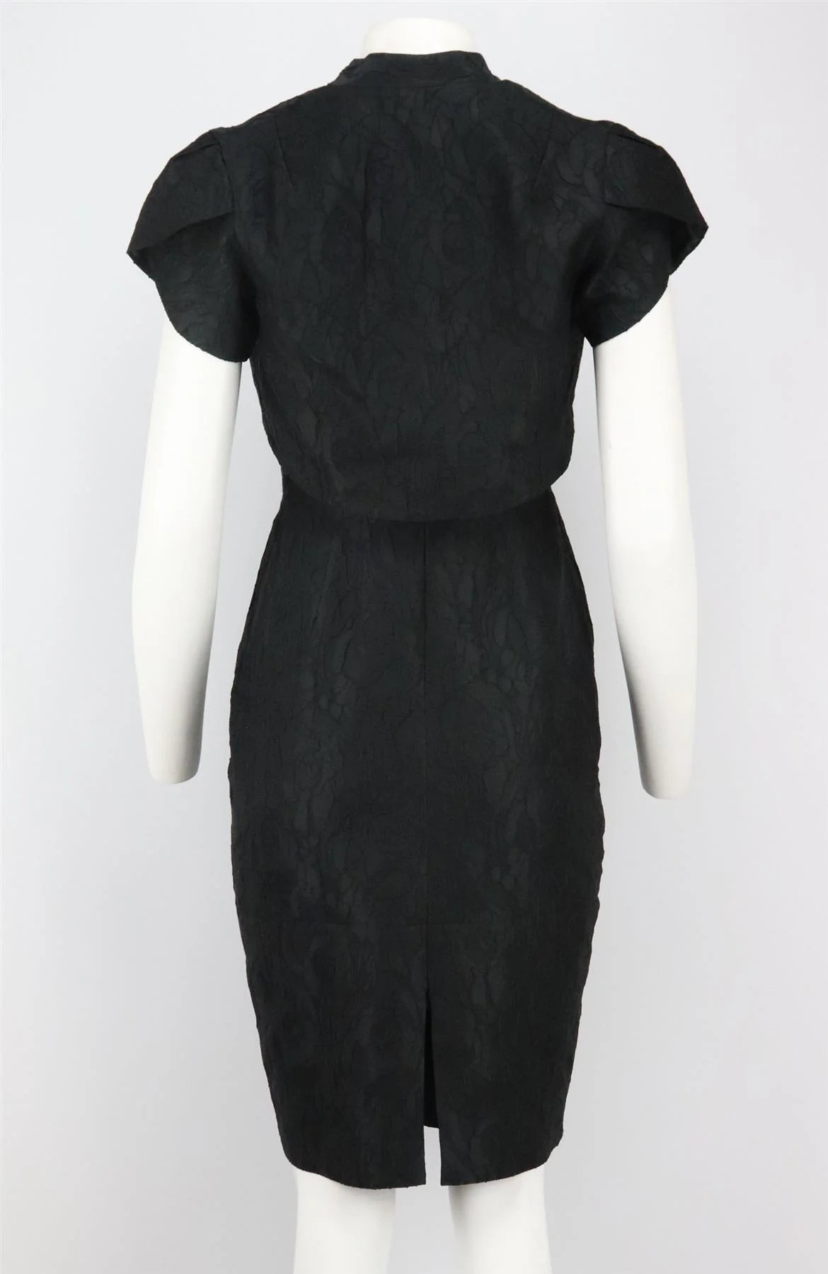 PADDY CAMPBELL VINTAGE BOW DETAILED CREPE DRESS AND JACKET UK 10 - Image 5