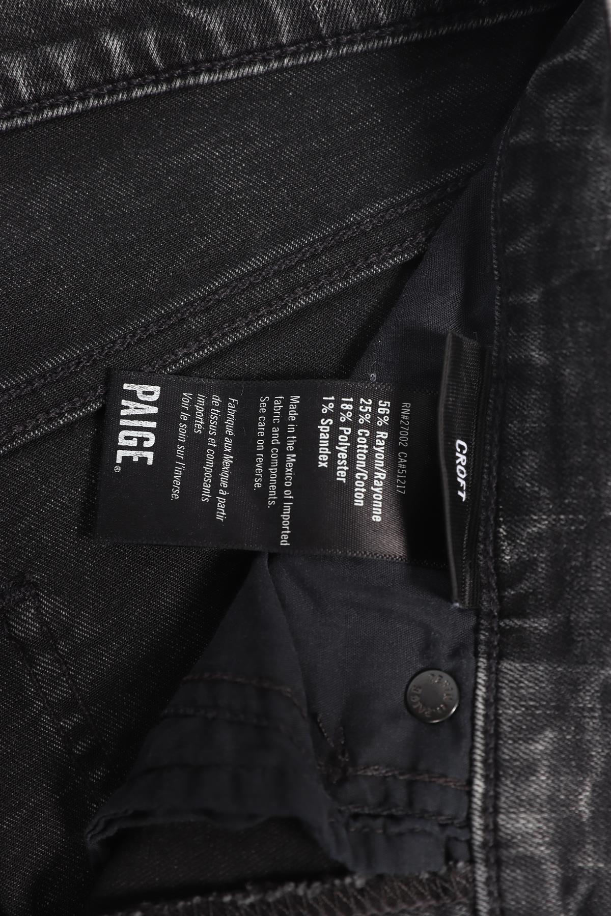 PAIGE GREY MEN'S SLIM LEG JEANS SMALL - Image 3
