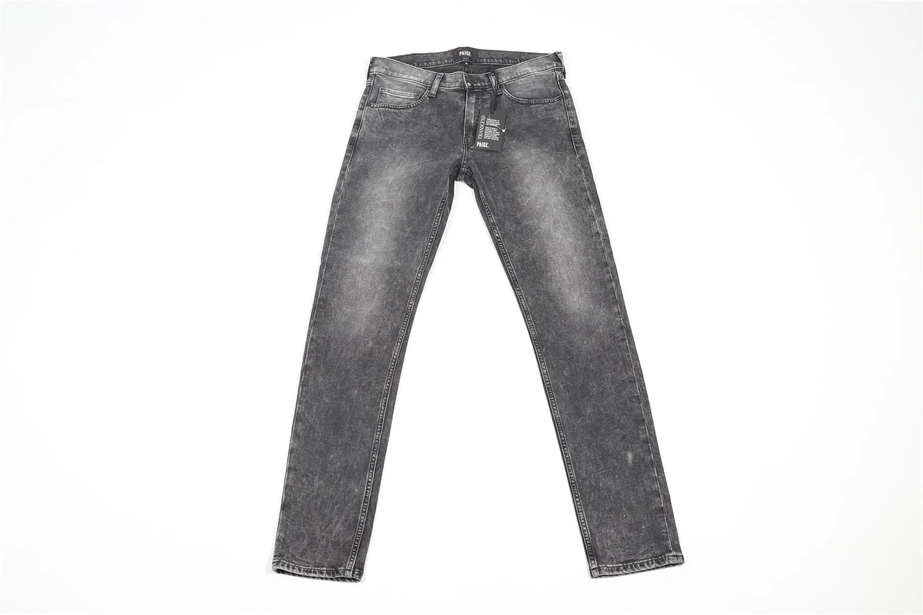 PAIGE GREY MEN'S SLIM LEG JEANS SMALL - Image 2