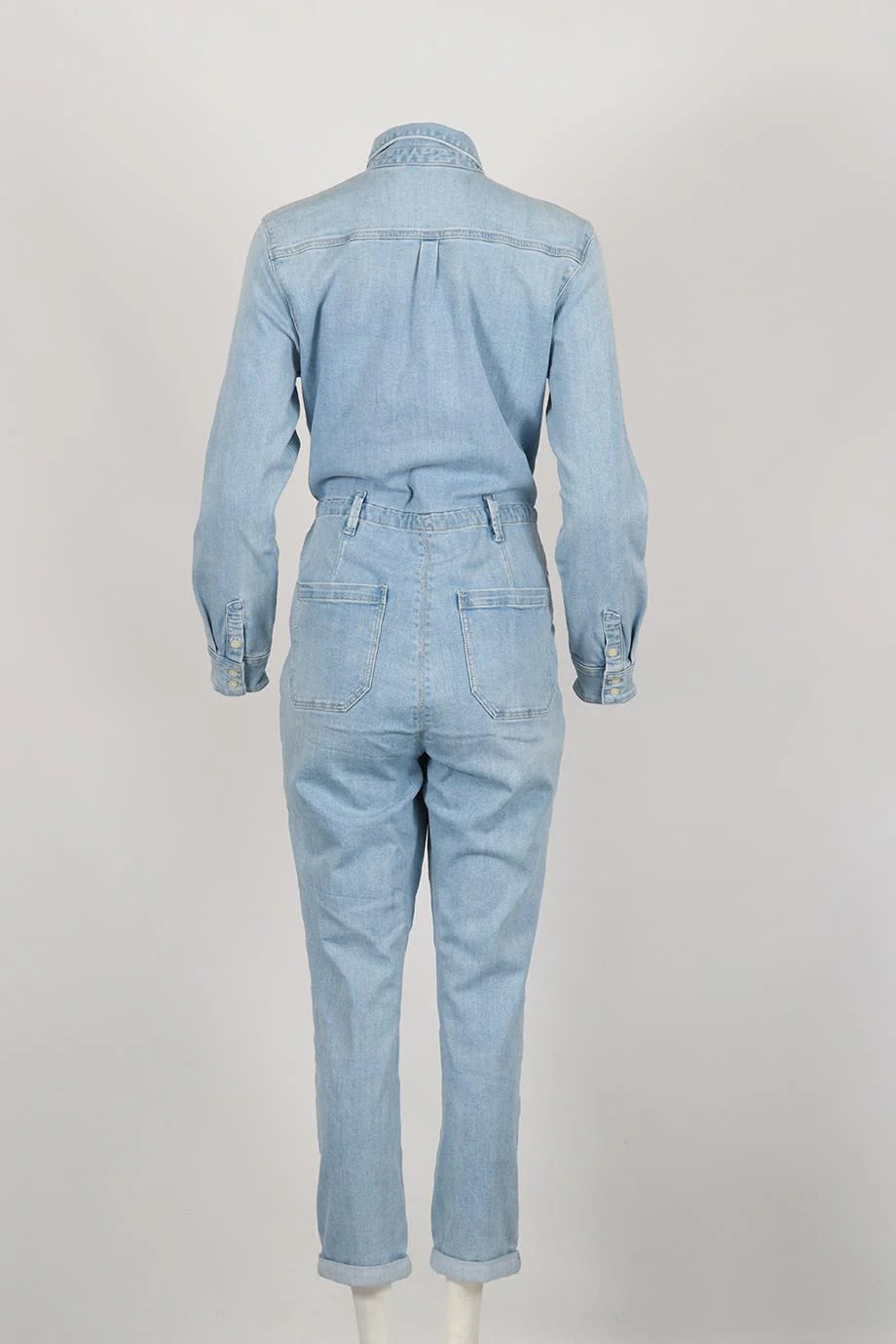 PAIGE JUMPSUIT STRETCH DENIM JUMPSUIT US 8 UK 12 - Image 4