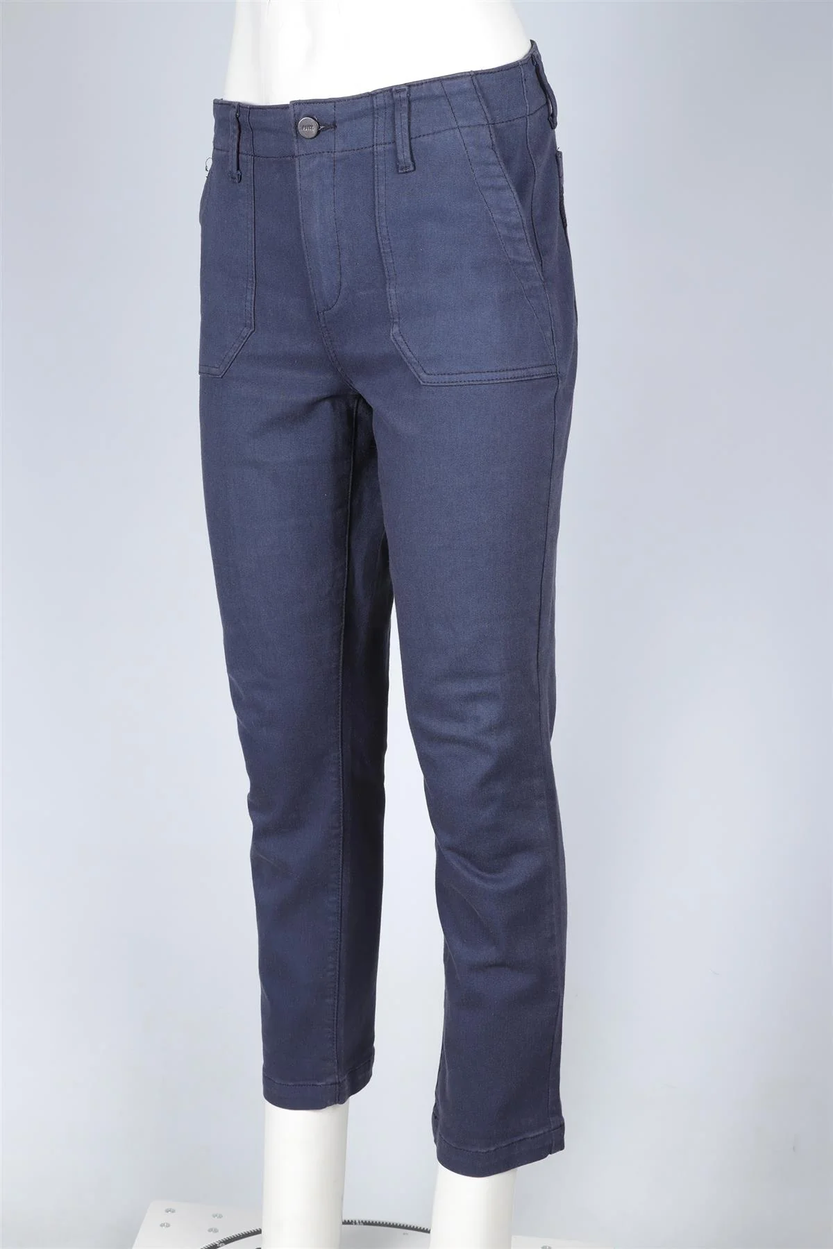 PAIGE NAVY MID RISE STRAIGHT LEG JEANS W29 UK 10-12 - Image 3