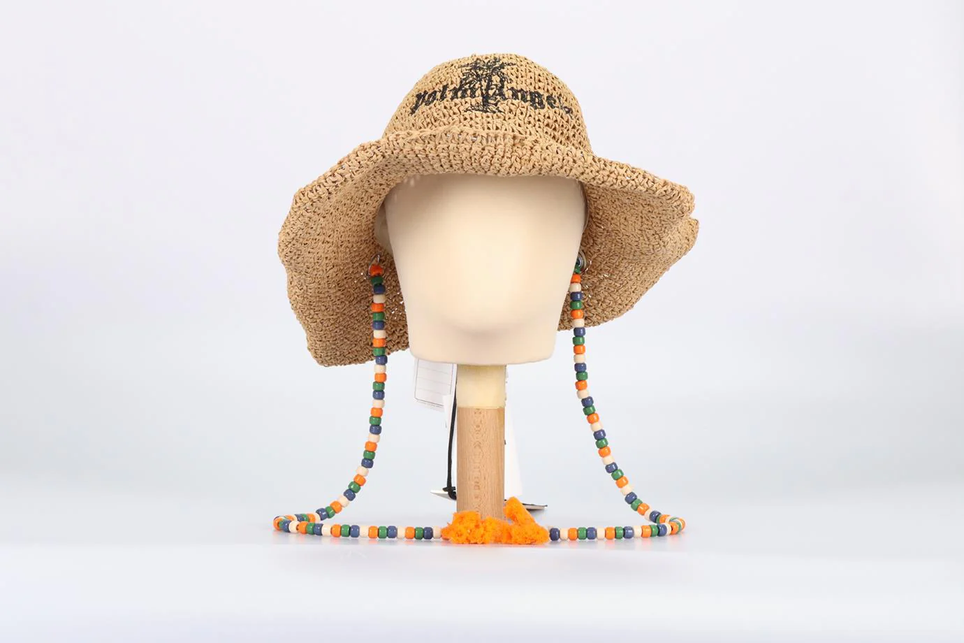 PALM ANGELS EMBROIDERED RAFFIA HAT ONE SIZE - Image 3