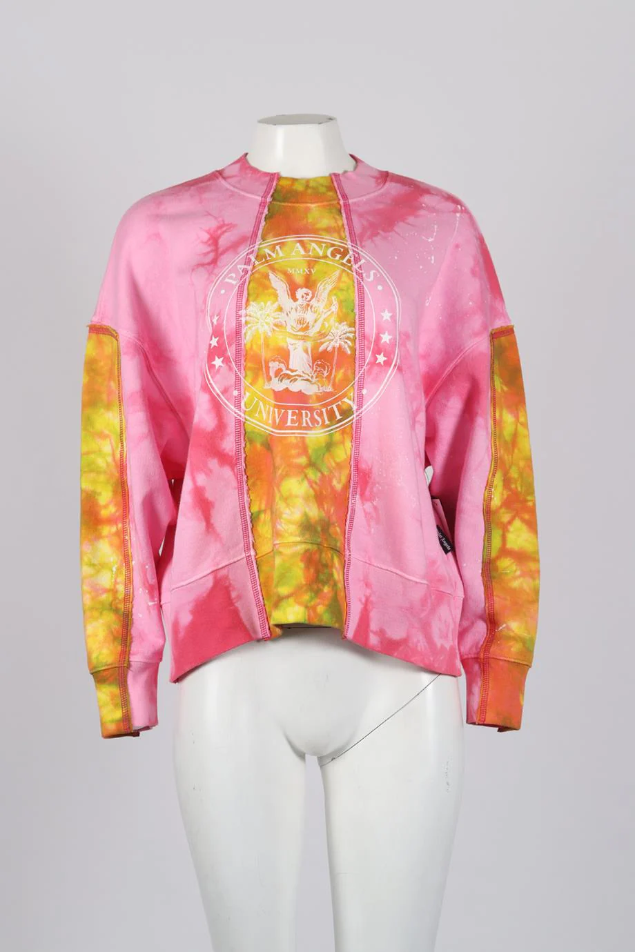 PALM ANGELS TIE DYED COTTON SWEATSHIRT SMALL - Image 2