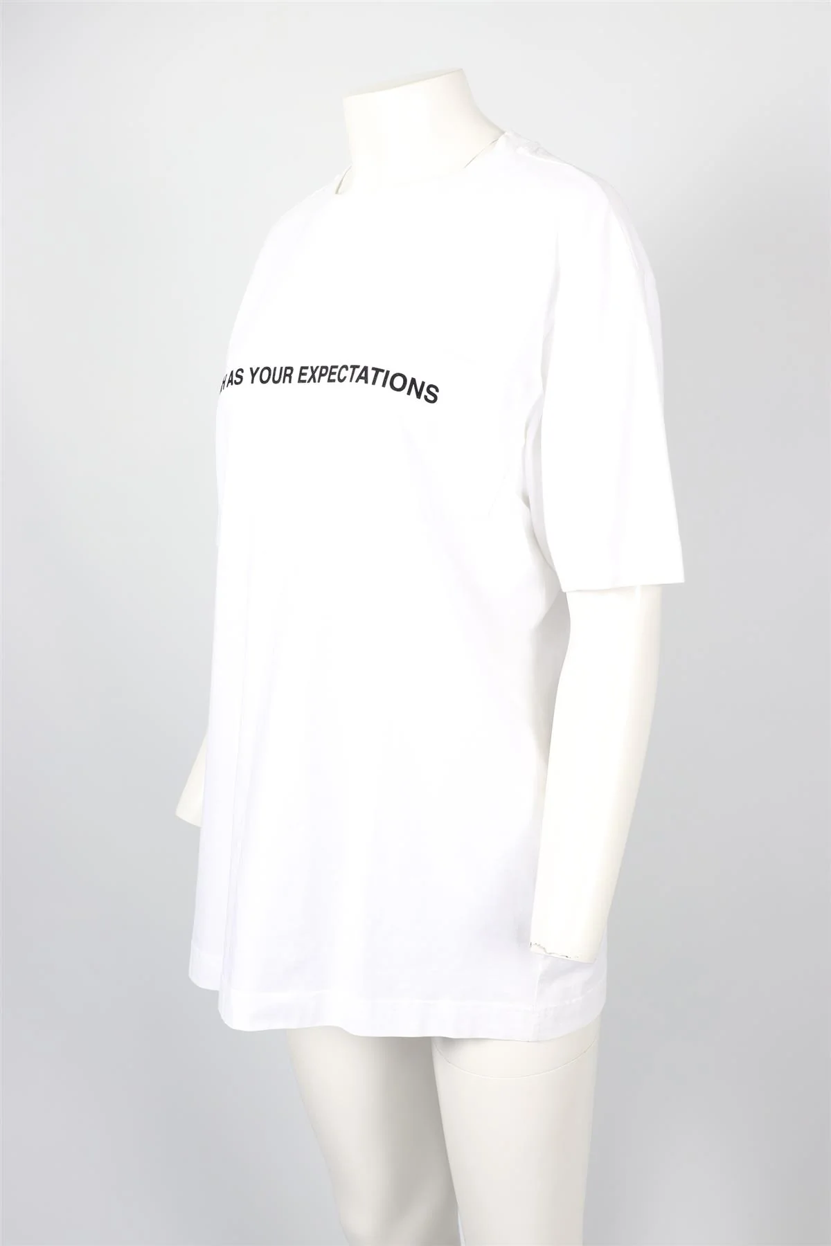 PALM ANGELS WHITE COTTON T-SHIRT MEDIUM - Image 3