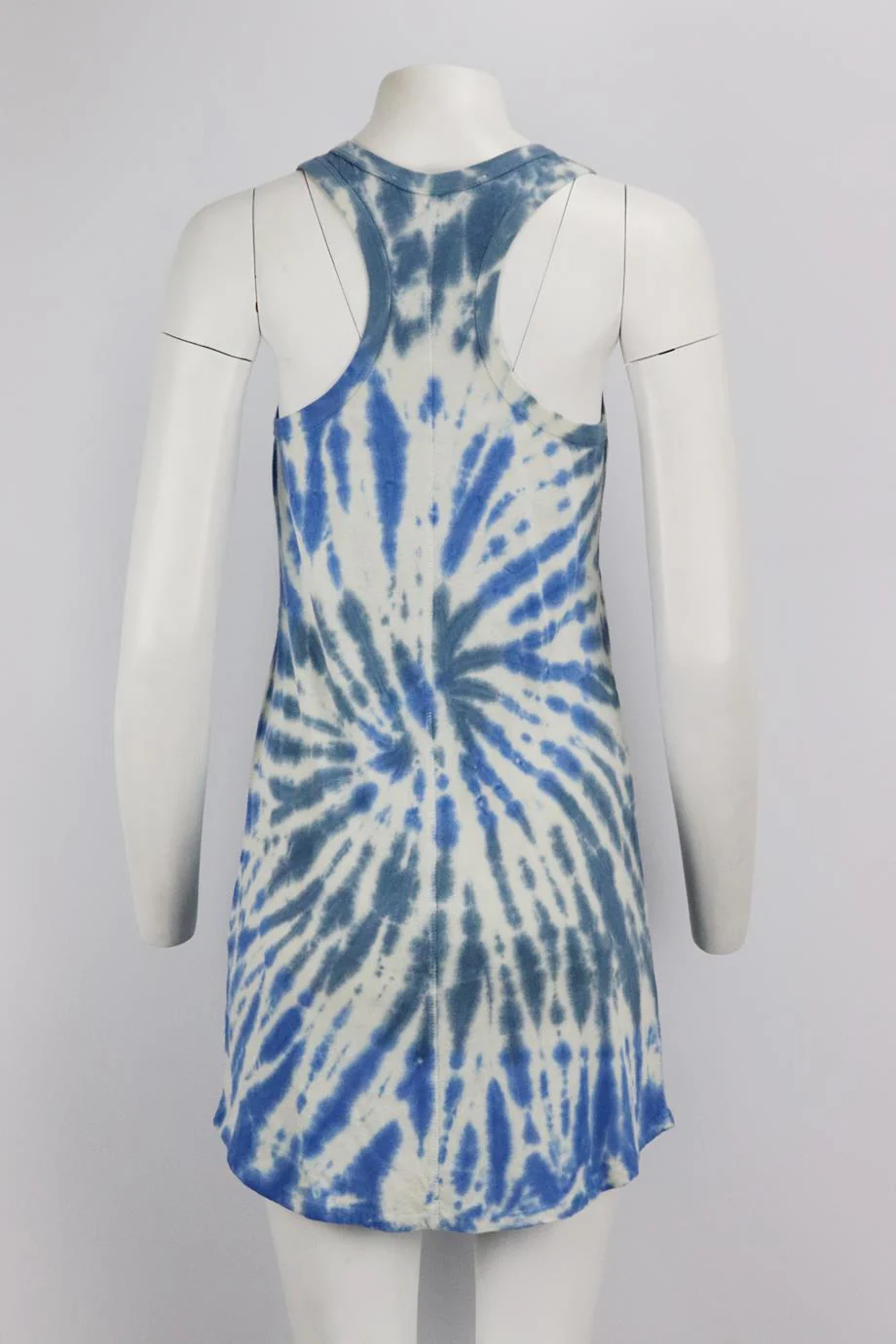 PAM AND GELA TIE DYED COTTON AND LINEN BLEND MINI DRESS SMALL - Image 4