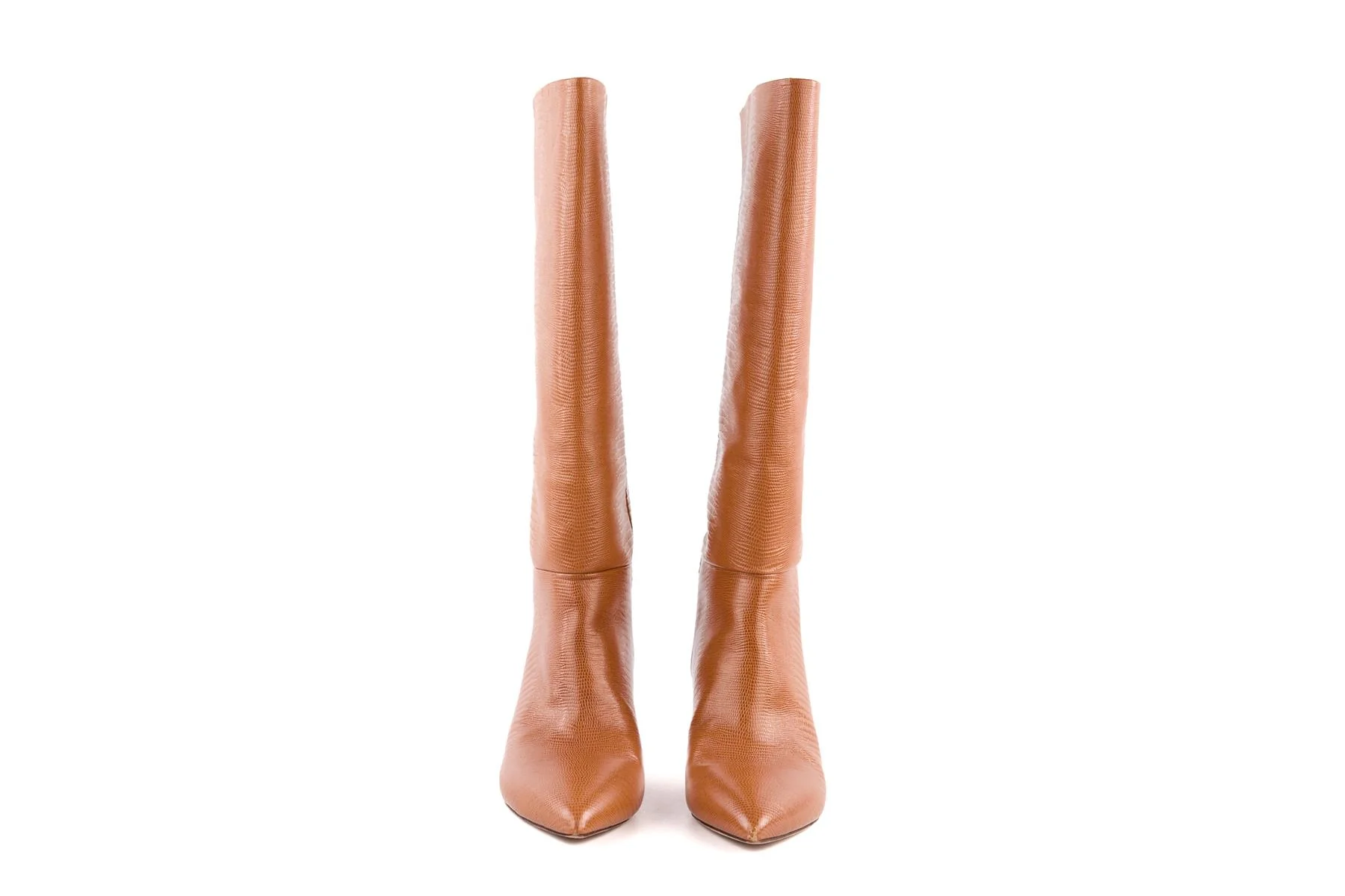 PARIS TEXAS BROWN LEATHER KNEE HIGH BOOTS EU 41 UK 8 US 11 - Image 3