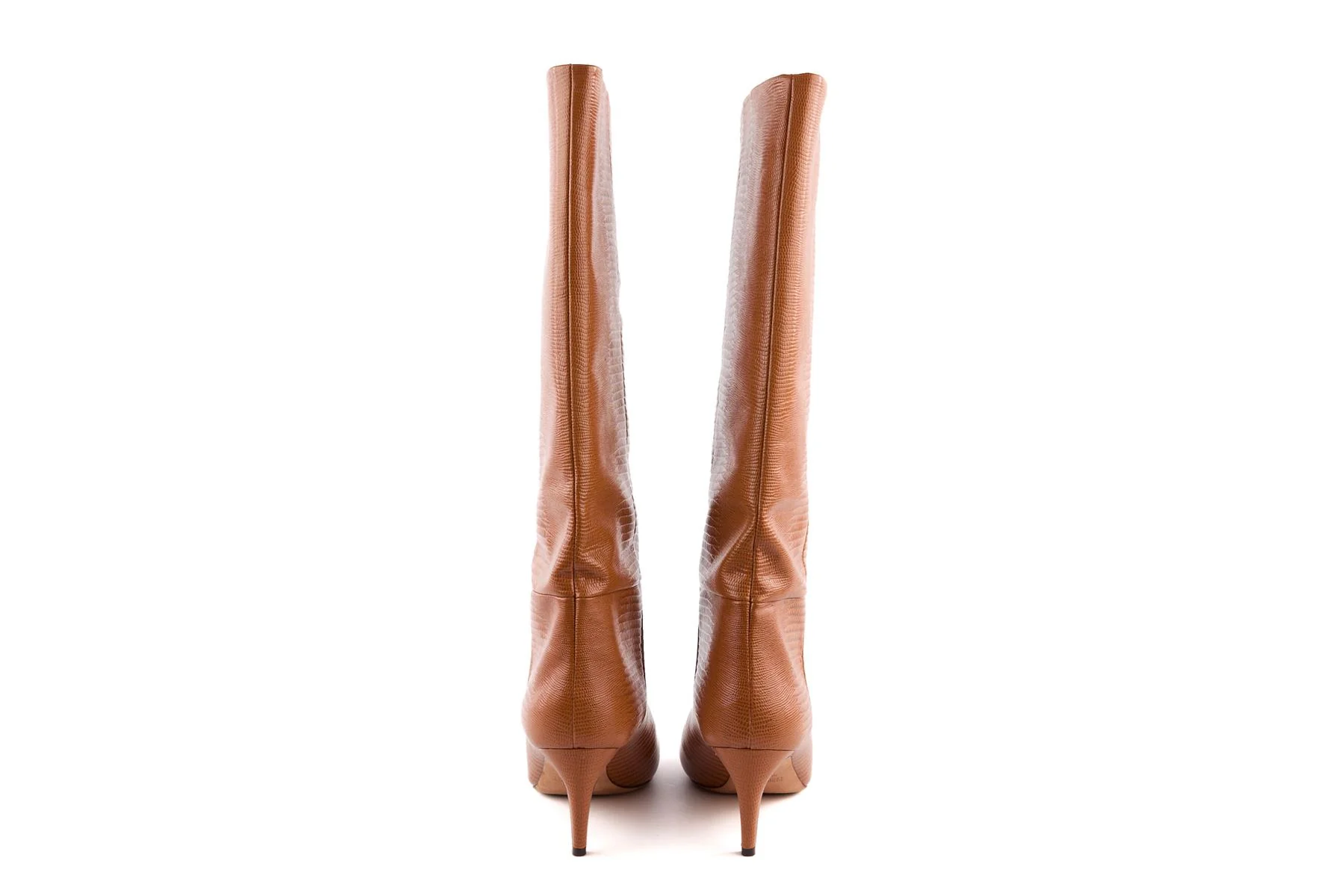 PARIS TEXAS BROWN LEATHER KNEE HIGH BOOTS EU 41 UK 8 US 11 - Image 5